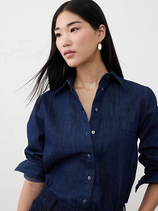 Mother of Pearl Hexagon Drop Earrings Product Image