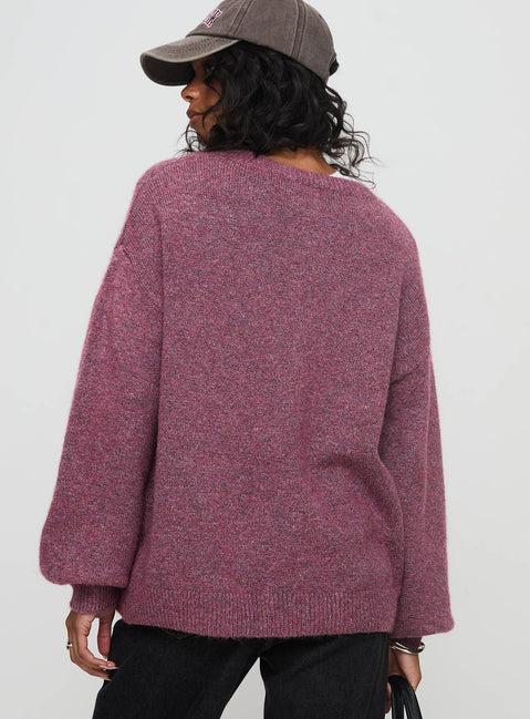 Ryanna Sweater Burgundy Product Image