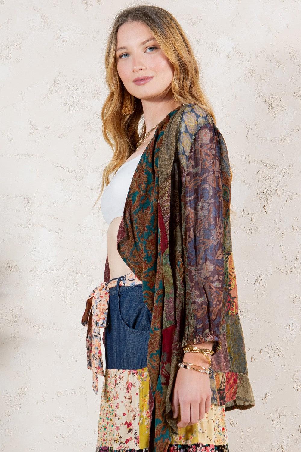 Mix Match Patches Western Kimono Product Image