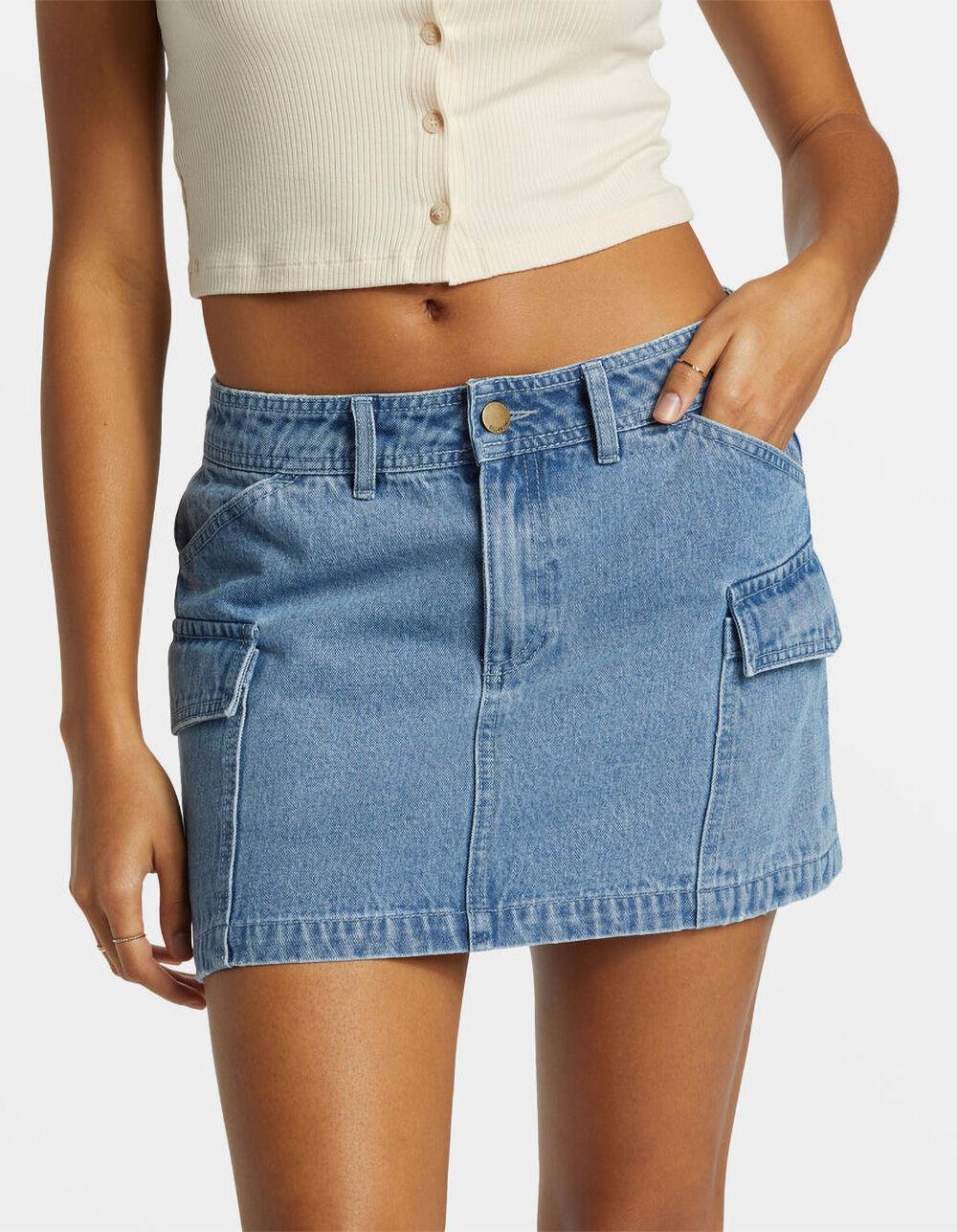 BILLABONG Hilary Womens Denim Cargo Skirt - DENIM Product Image