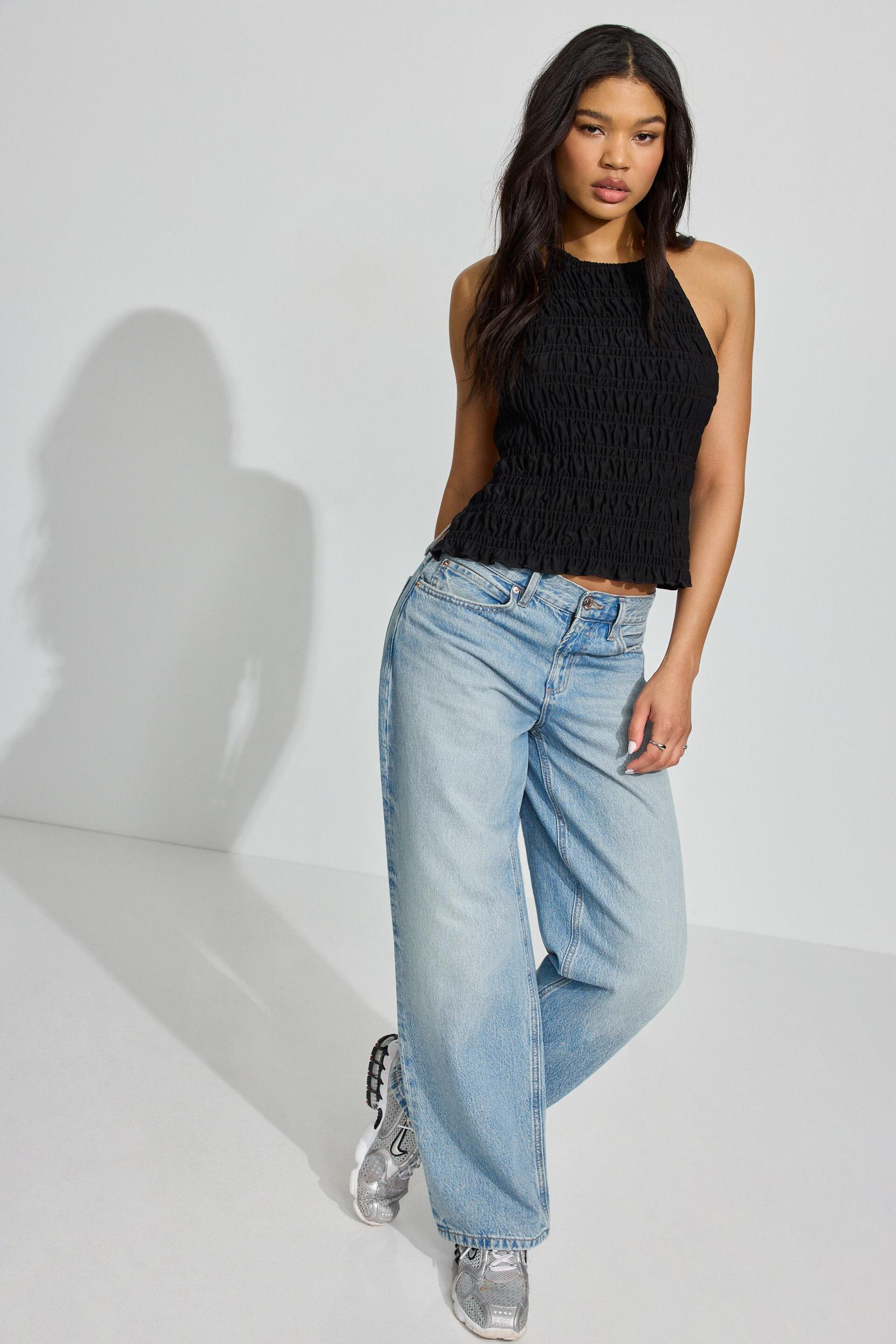 Smocked Boatneck Cami Top Product Image