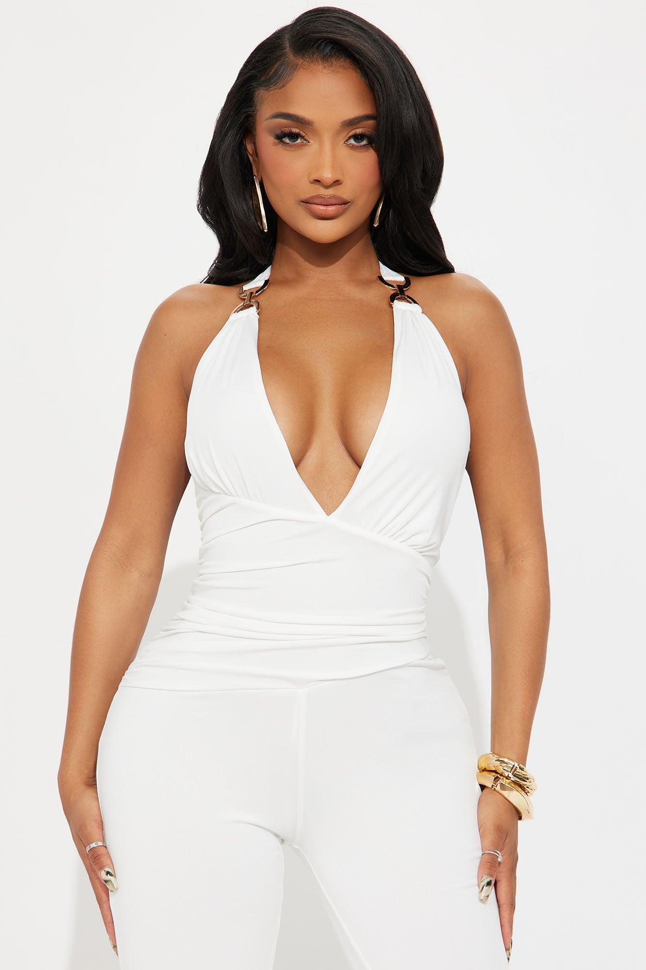 Mariana Flare Leg Jumpsuit - White Female Product Image