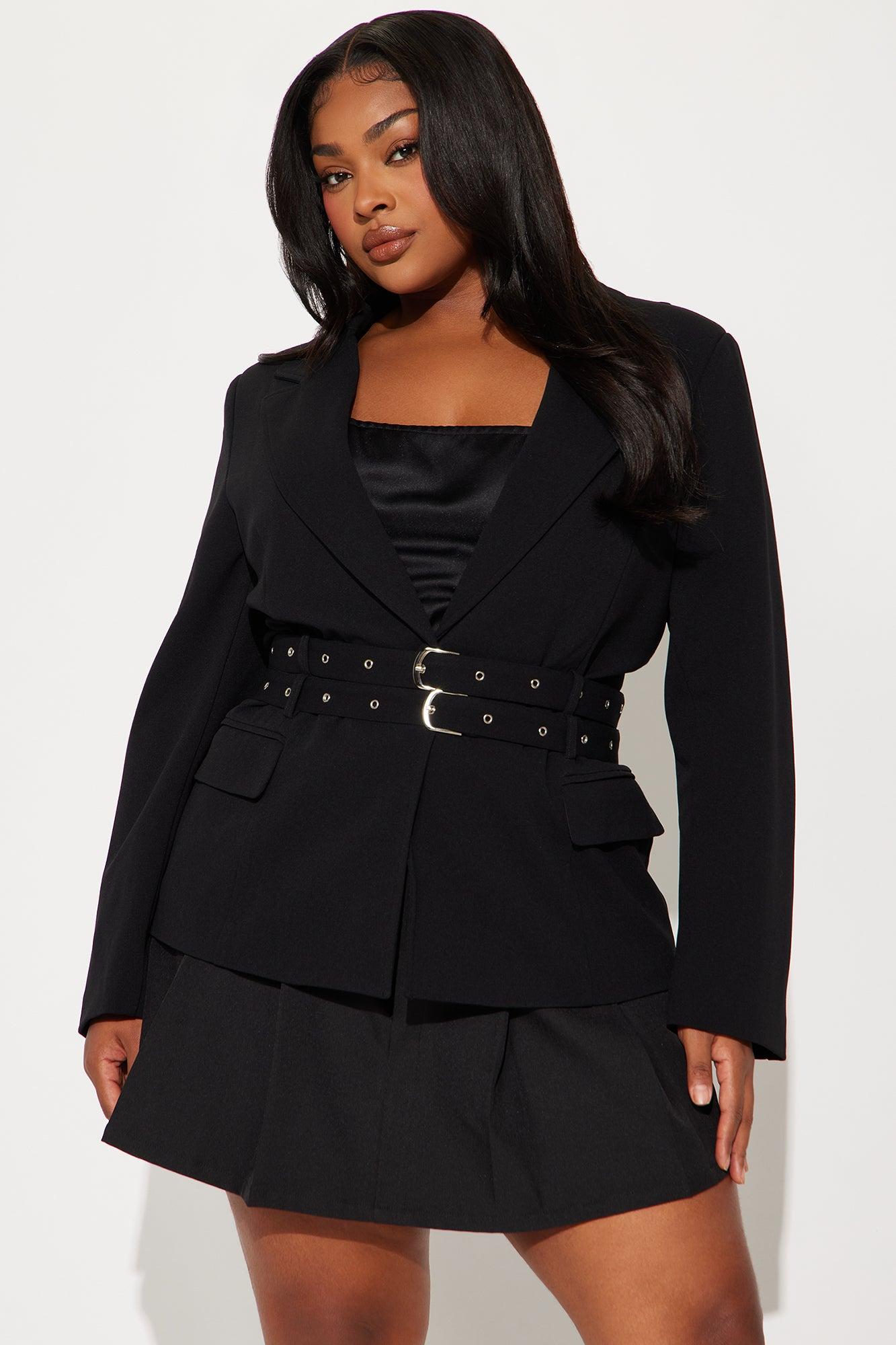 Always Elevated Belted Blazer - Black Product Image