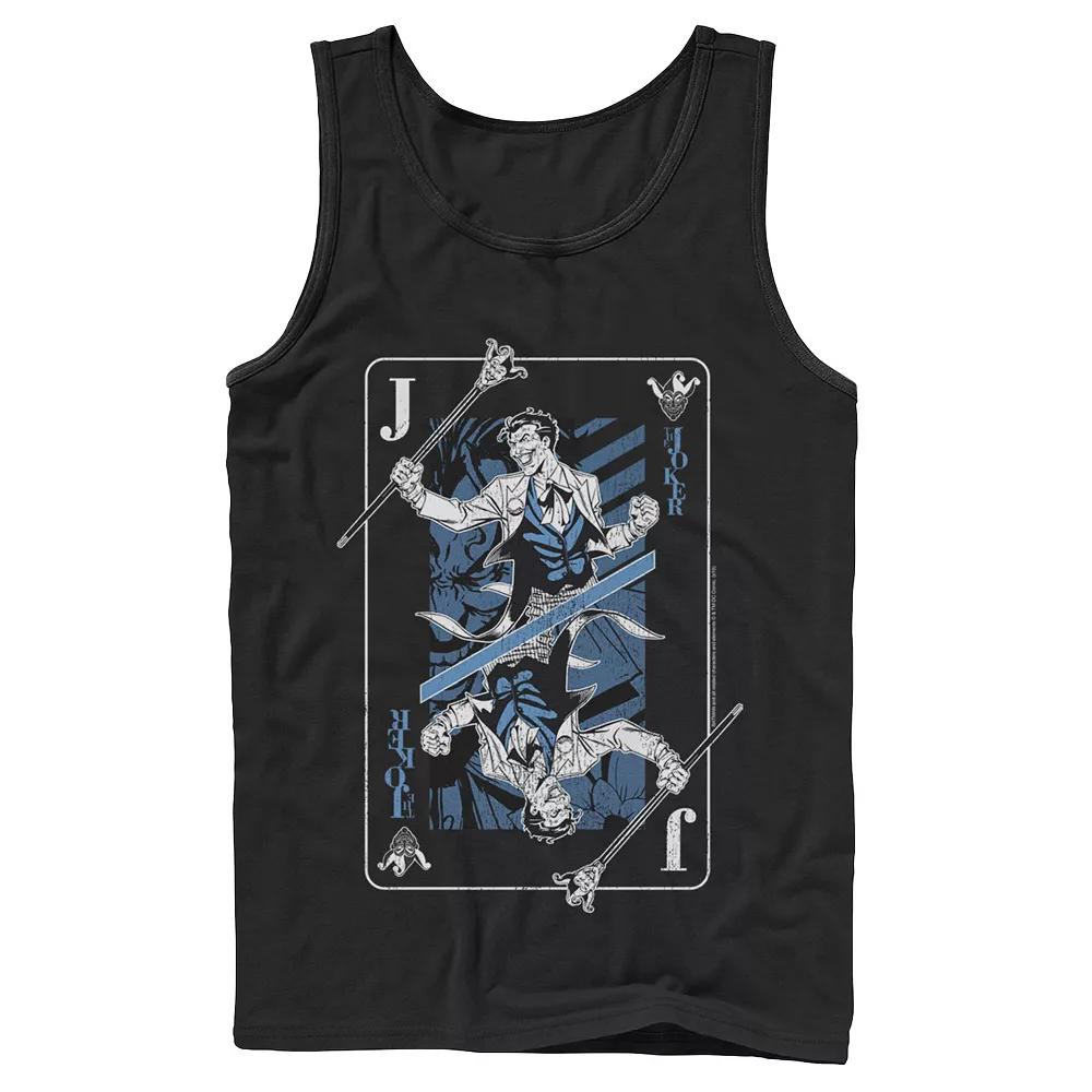 Mens DC Comics The Joker Playing Card Tank Top, Men's,  Product Image