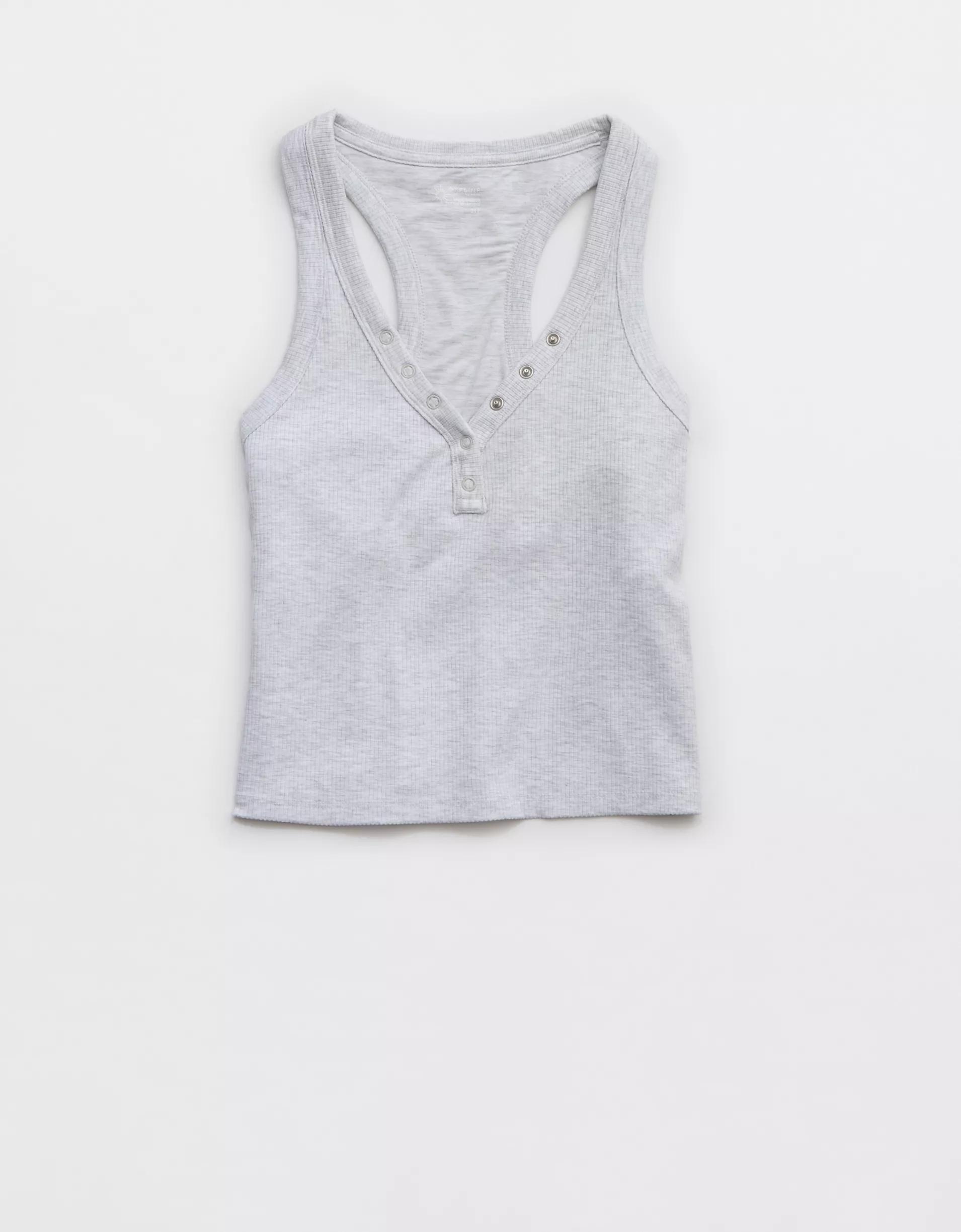 OFFLINE By Aerie Thumbs Up Heavyweight Henley Tank Top Product Image
