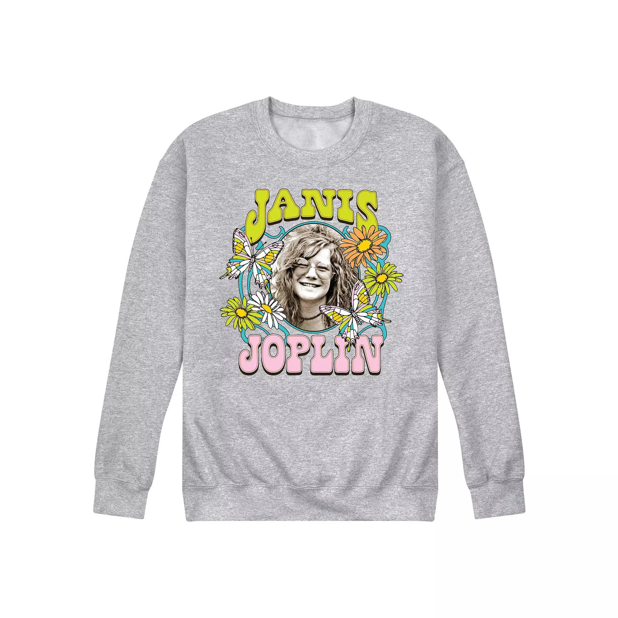 Men's Janis Joplin Butterfly Flowers Sweatshirt,  Product Image