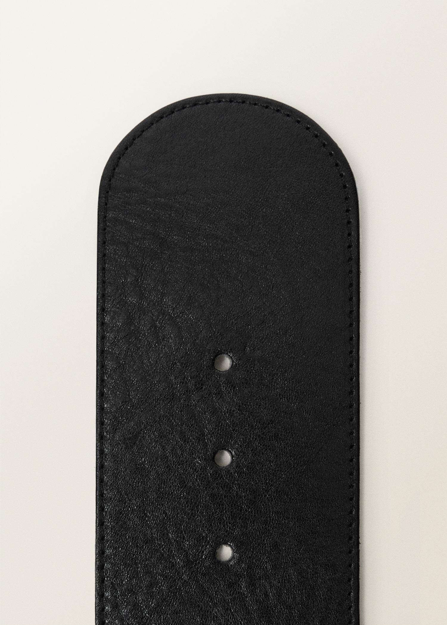 Leather belt with hidden closure - Women | MANGO USA Product Image