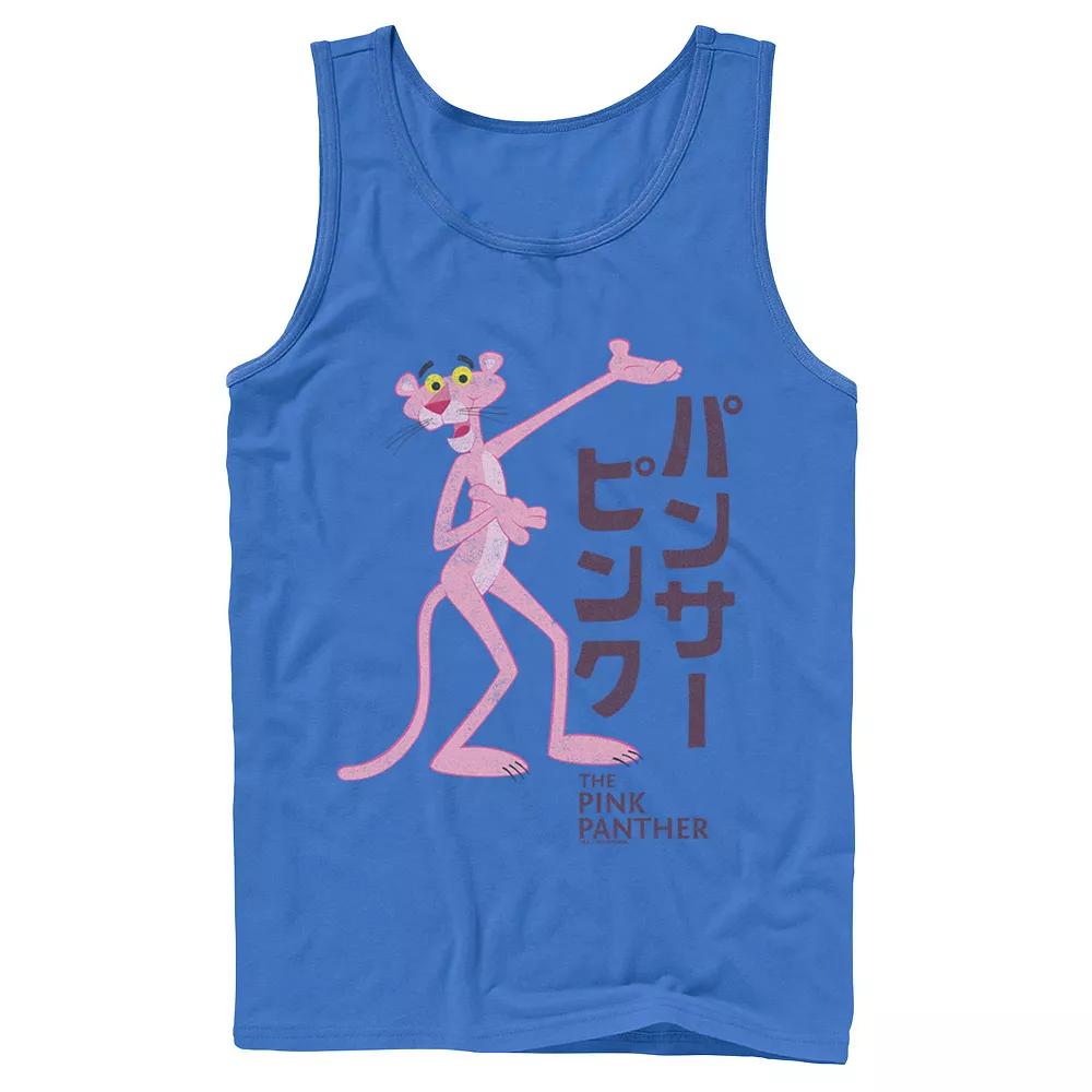 Men's Pink Panther Kanji Portrait Logo Tank Top,  Product Image