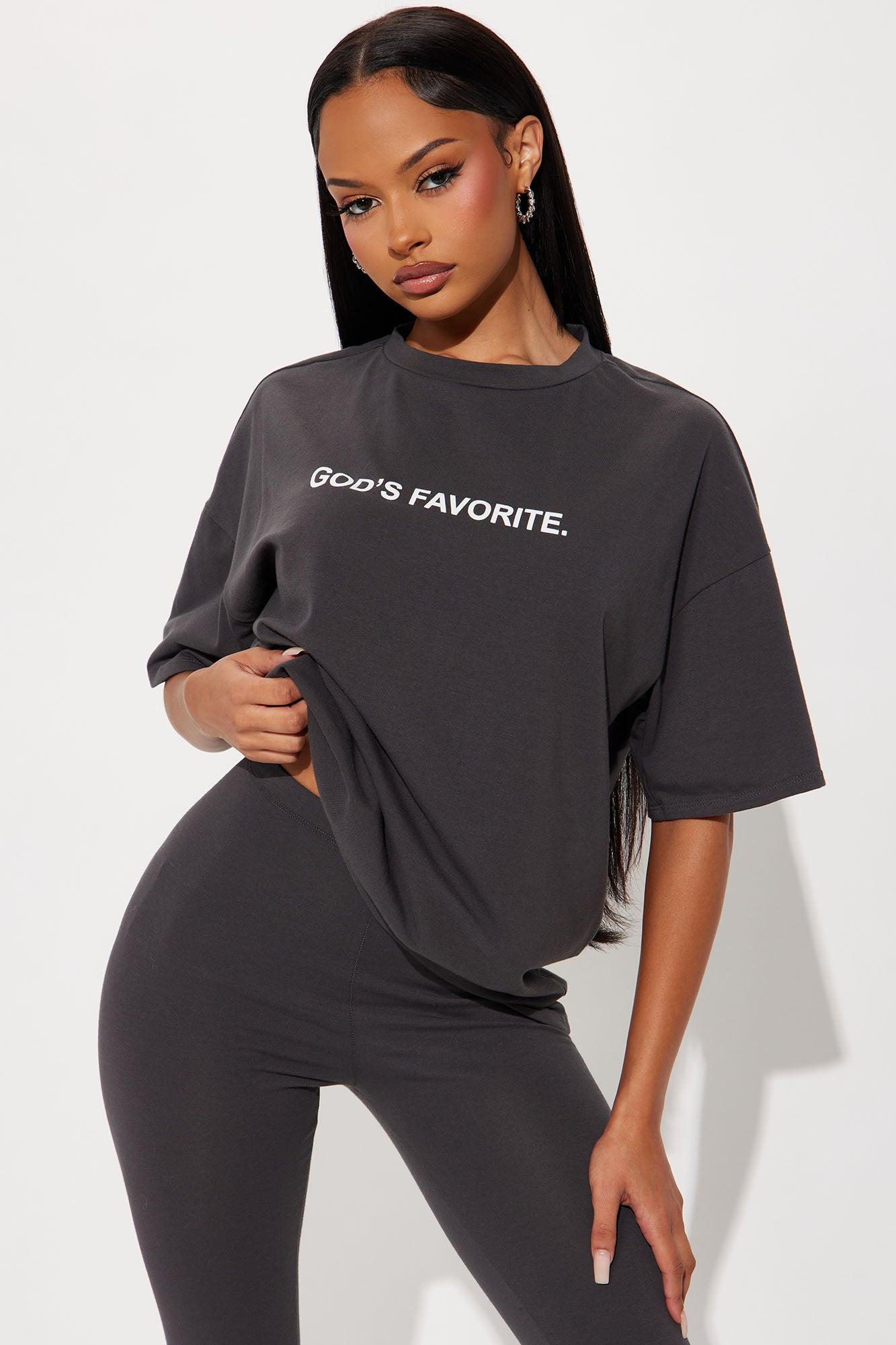 God's Favorite Legging Set - Charcoal Product Image
