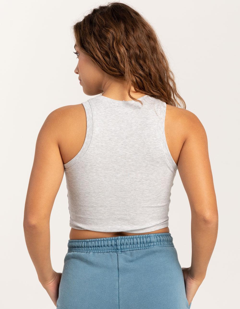TILLYS High Neck Womens Tank - HEATHER GRAY Product Image