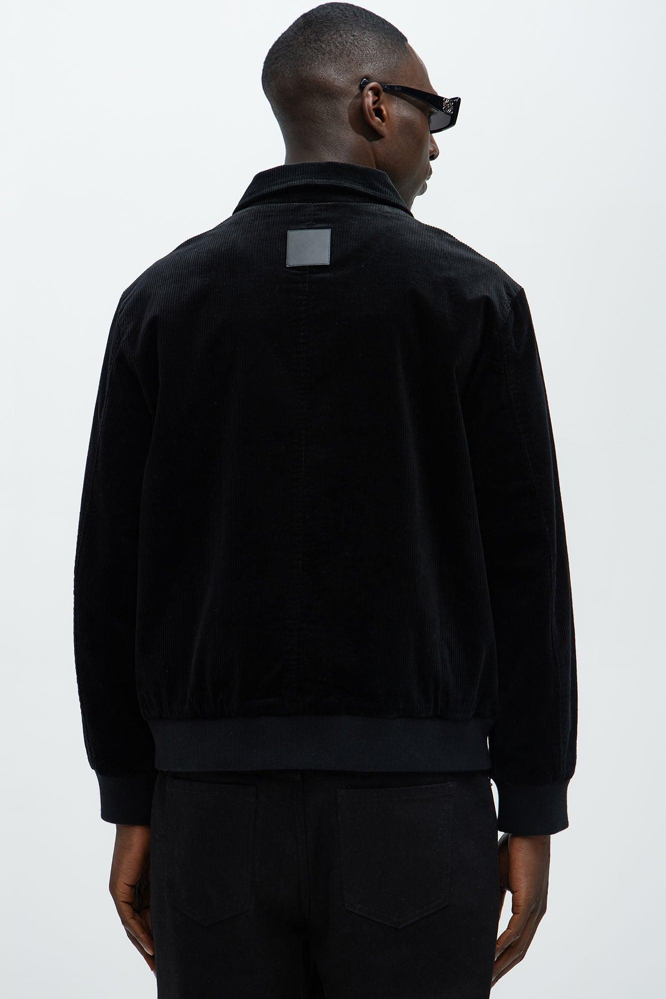 Anderson Corduroy Zip Jacket - Black Product Image