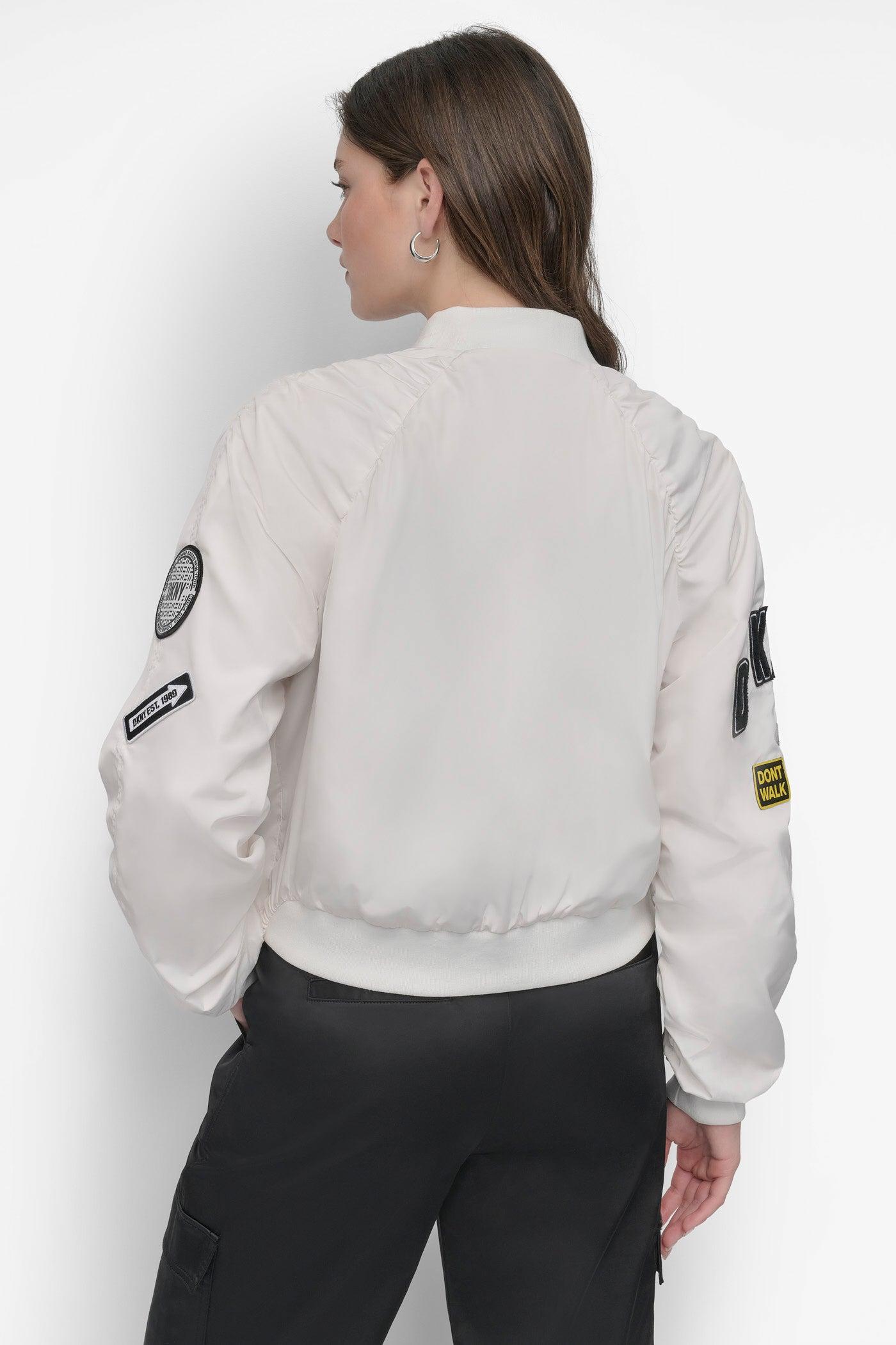 CROPPED EMBELLISHED BOMBER JACKET Product Image
