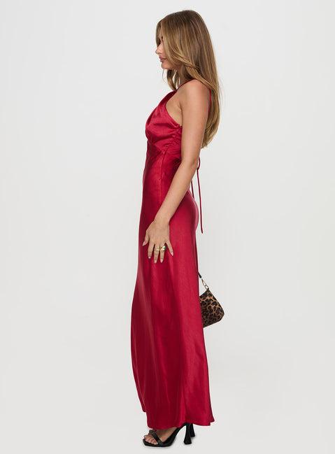 Saja Cut Out Maxi Dress Red Product Image