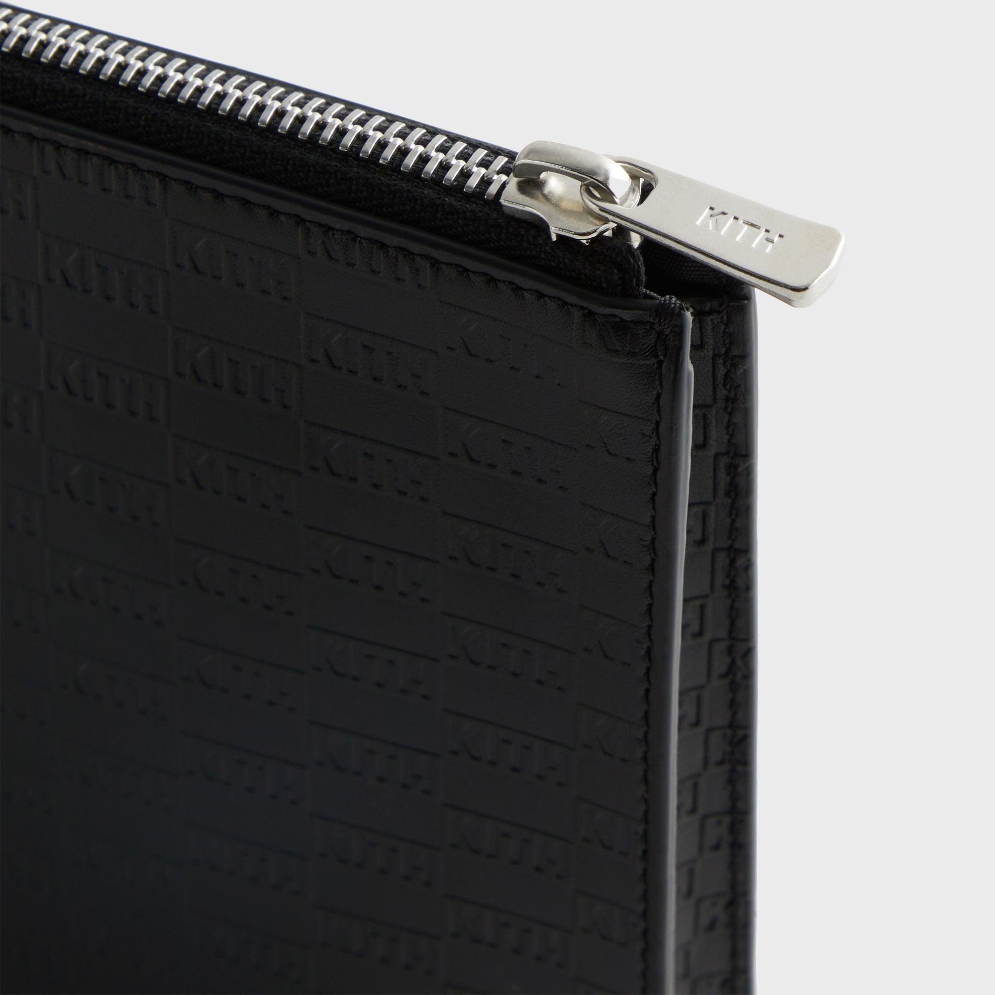 Kith Monogram Zipper Pouch - Black Male Product Image