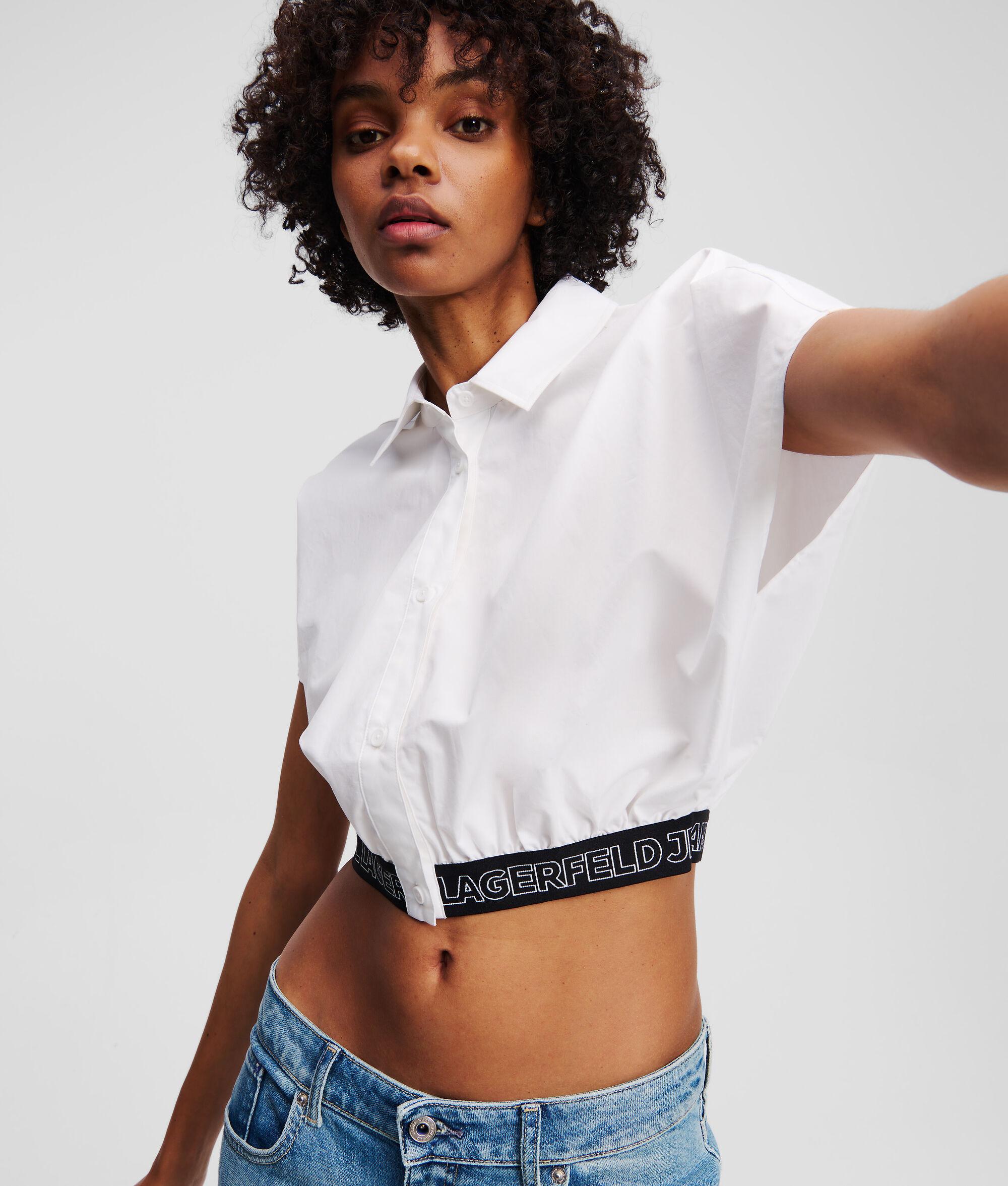 CROPPED WOVEN SHIRT Product Image