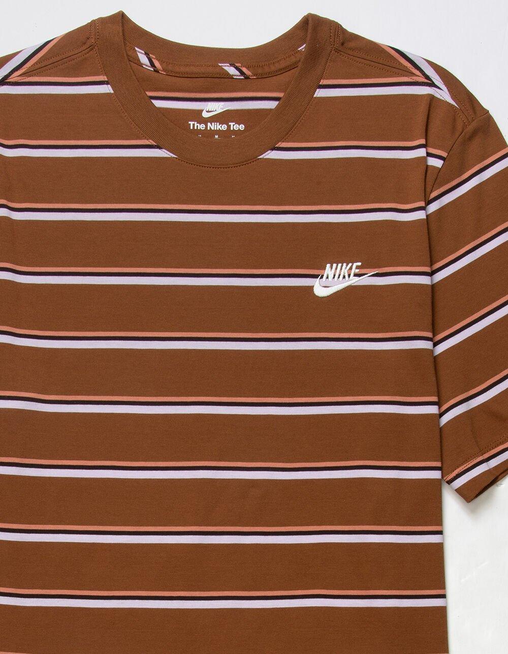 NIKE Sportswear Club Mens Stripe Tee - TAN Product Image
