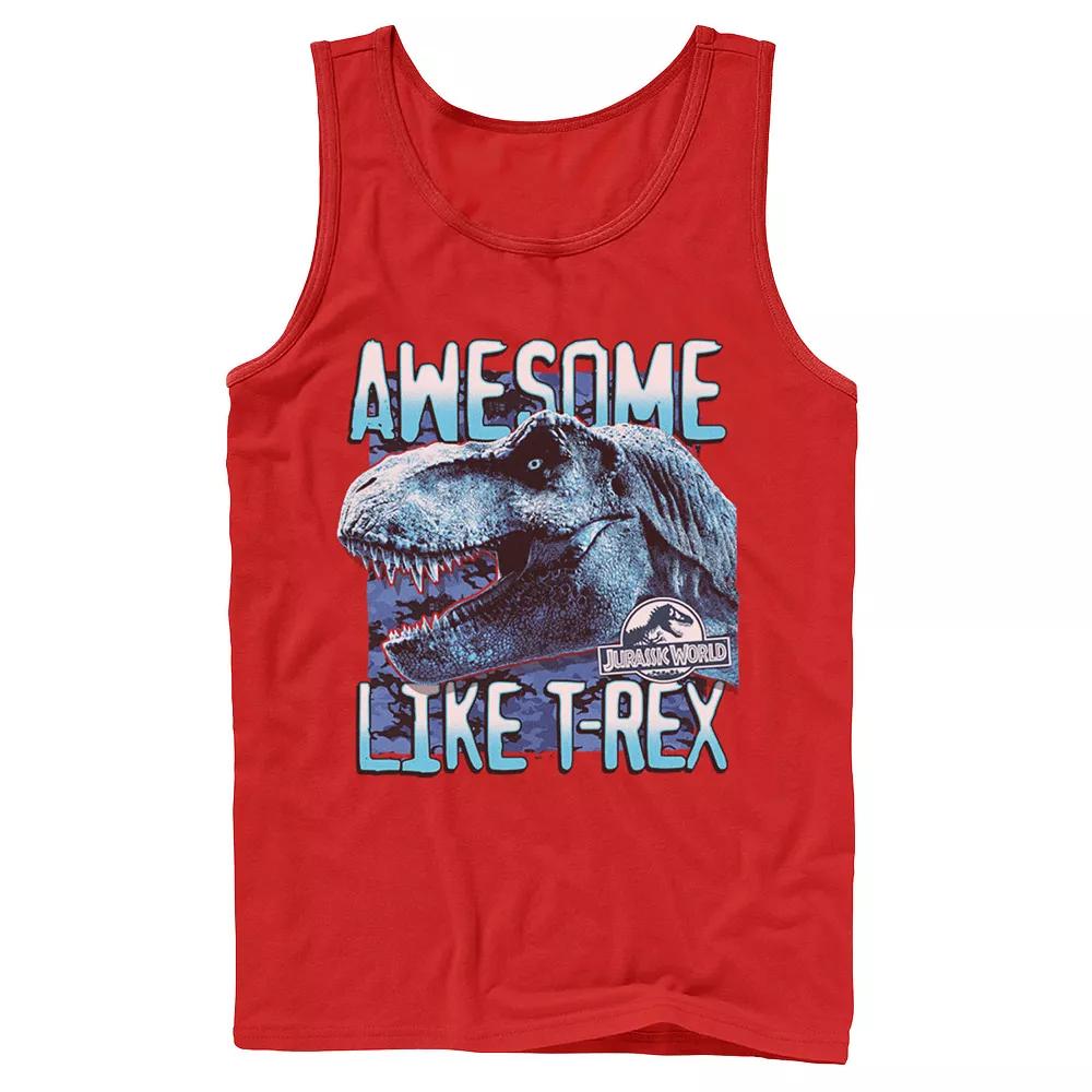 Men's Jurassic World Two Awesme Lke T-Rex Tank Top,  Product Image