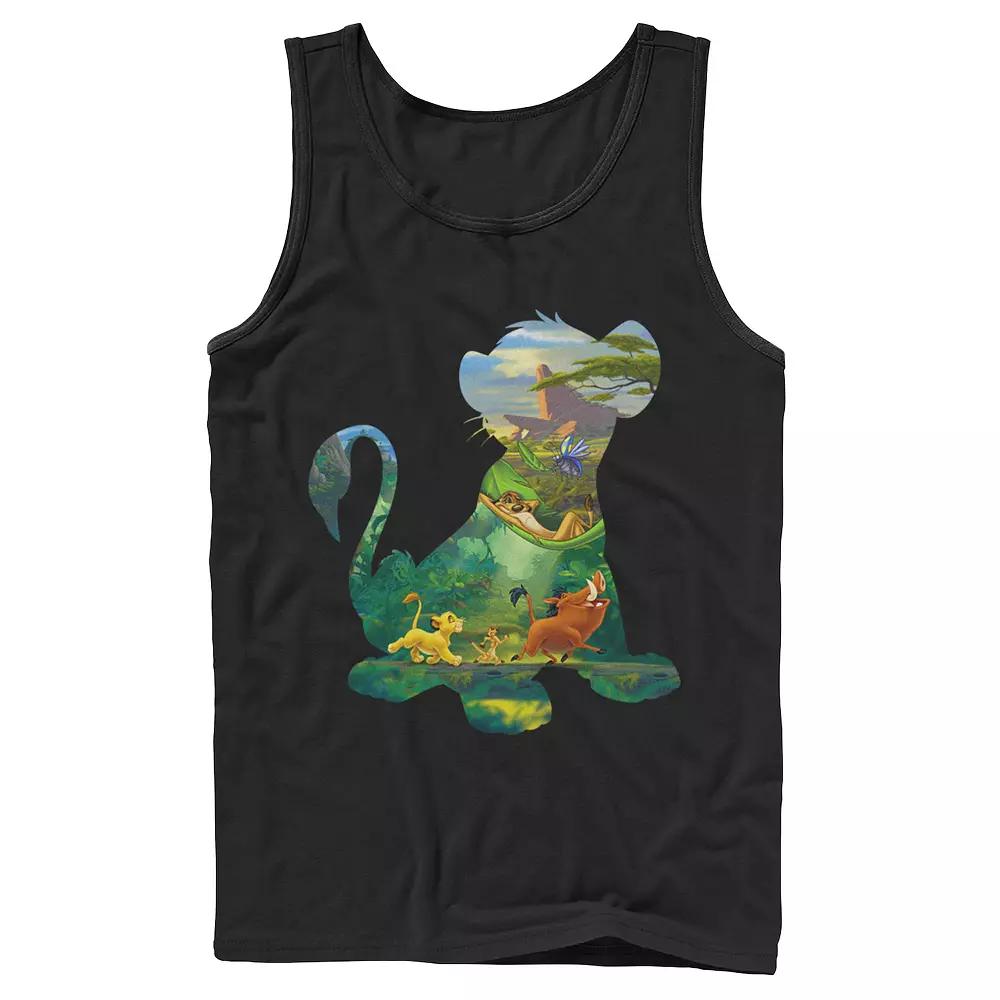 Disney's The Lion King Simba Men's Silhouette Timon Pumbaa Zazu Tank Top,  Product Image