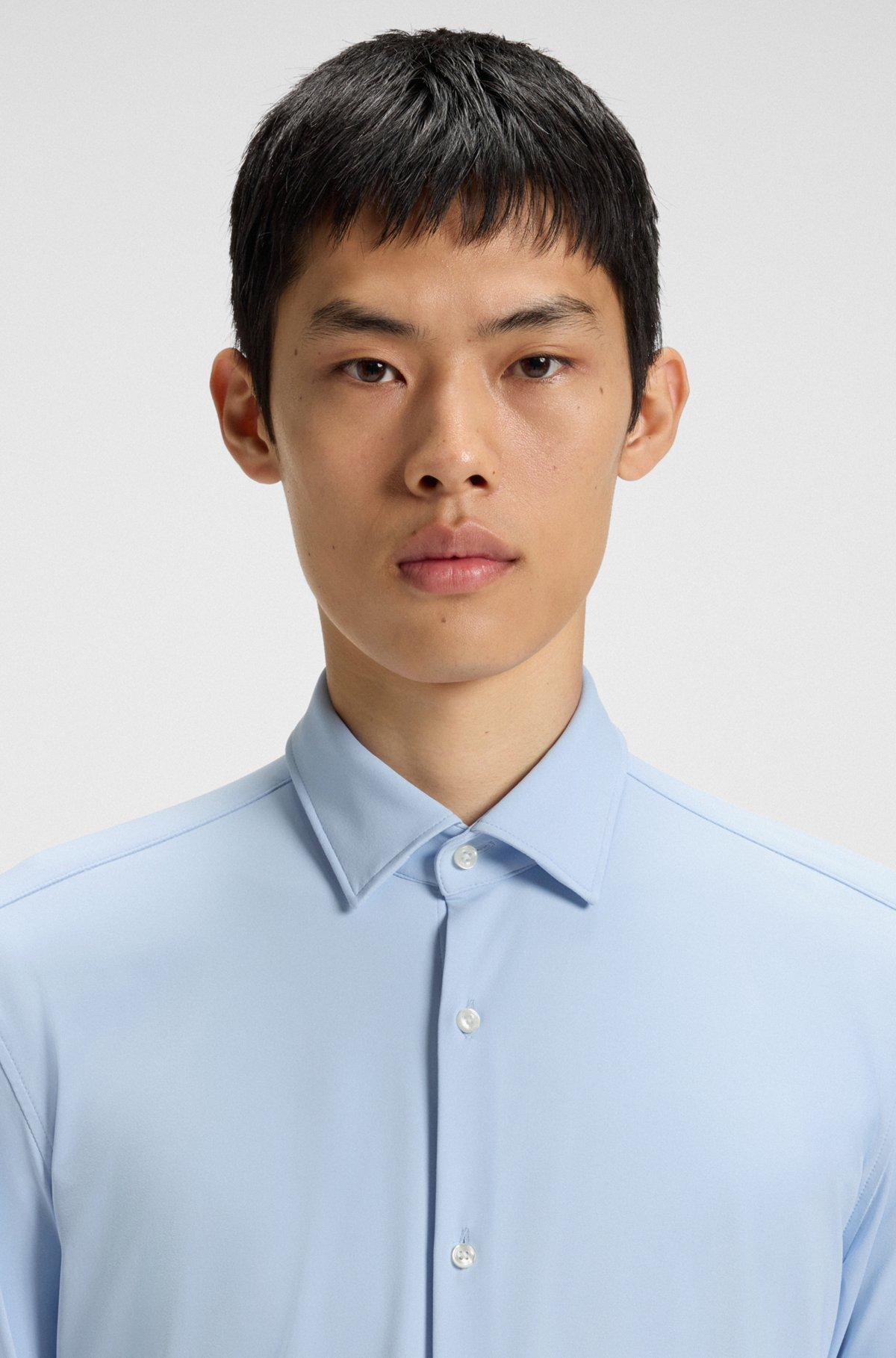 Slim-fit shirt in performance-stretch jersey Product Image