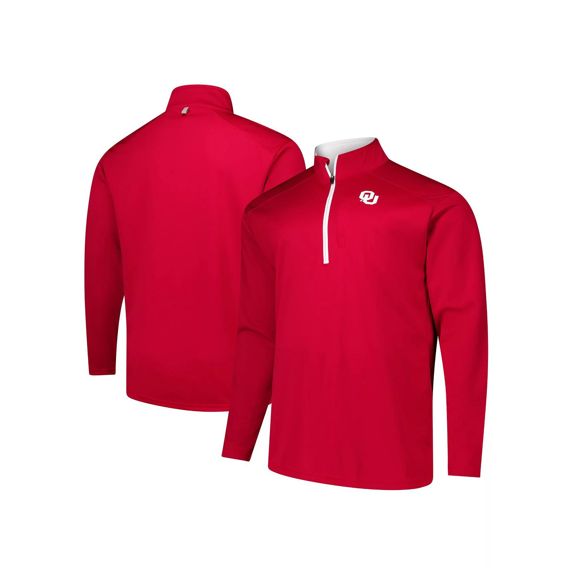 Men's Fanatics Crimson Oklahoma Sooners Big & Tall Defender Quarter-Zip Top,  Product Image