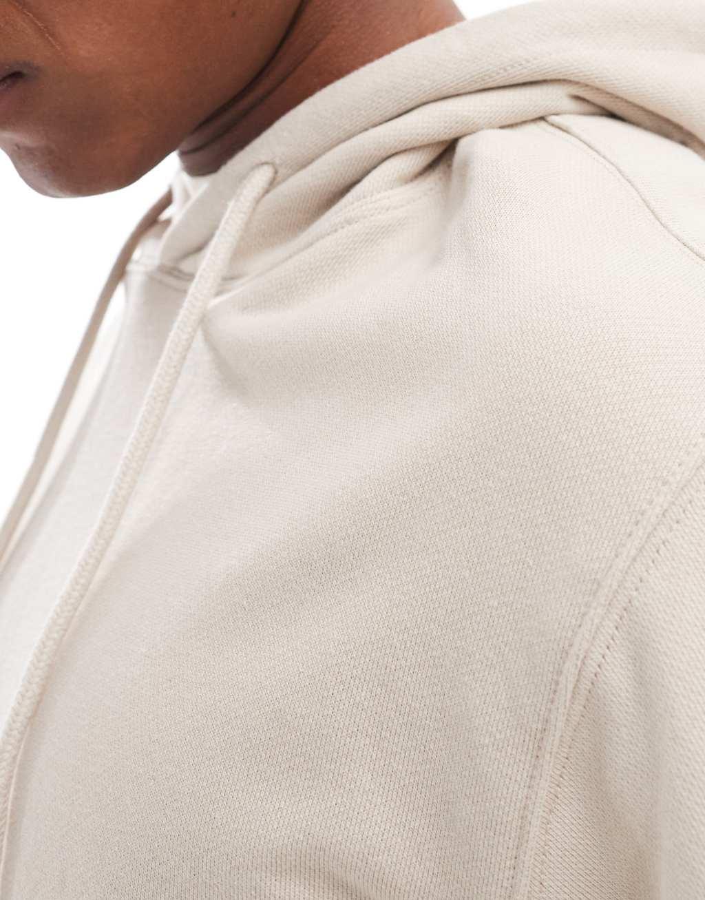 Jack & Jones super oversized hoodie in beige Product Image