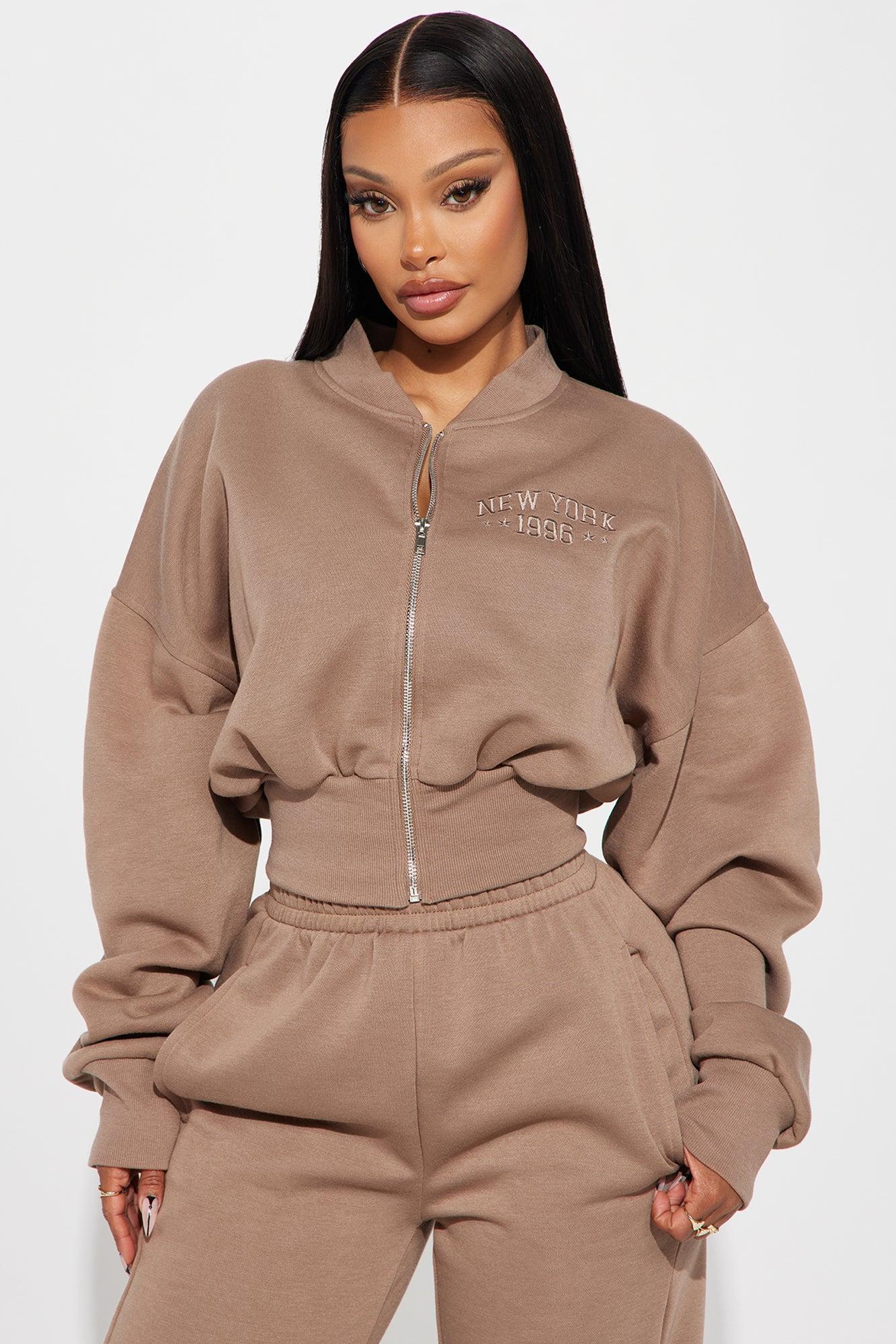 New York Fleece Pant Set - Mocha Product Image