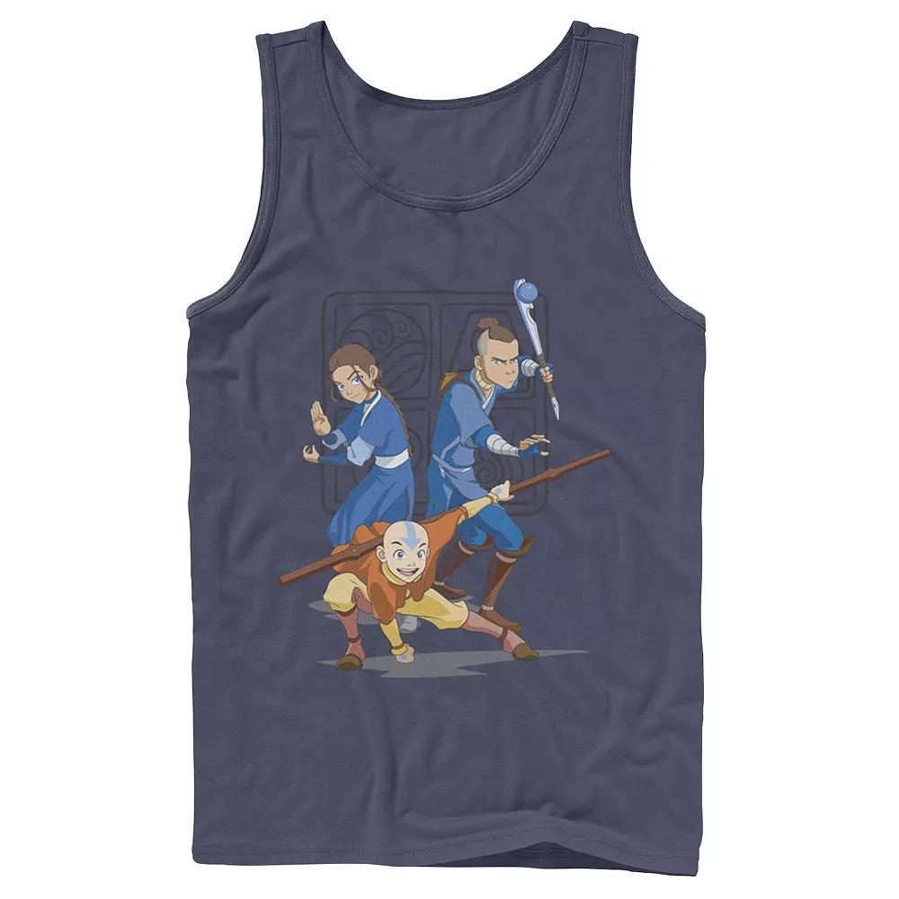 Men's Nickelodeon Avatar The Last Airbender Main Cast Group Shot Symbol Graphic Tank Top,  Product Image