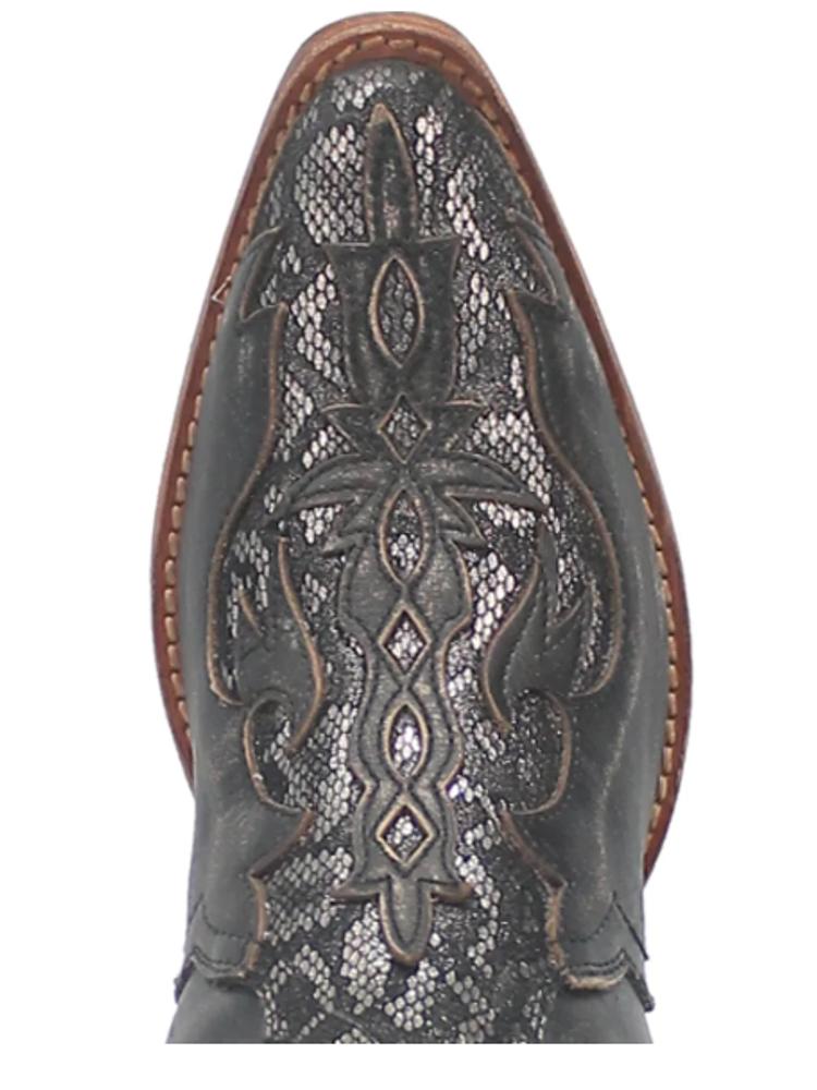 SALE Dan Post® Ladies' Shay 8" Black Bootie with Python Inlay Product Image