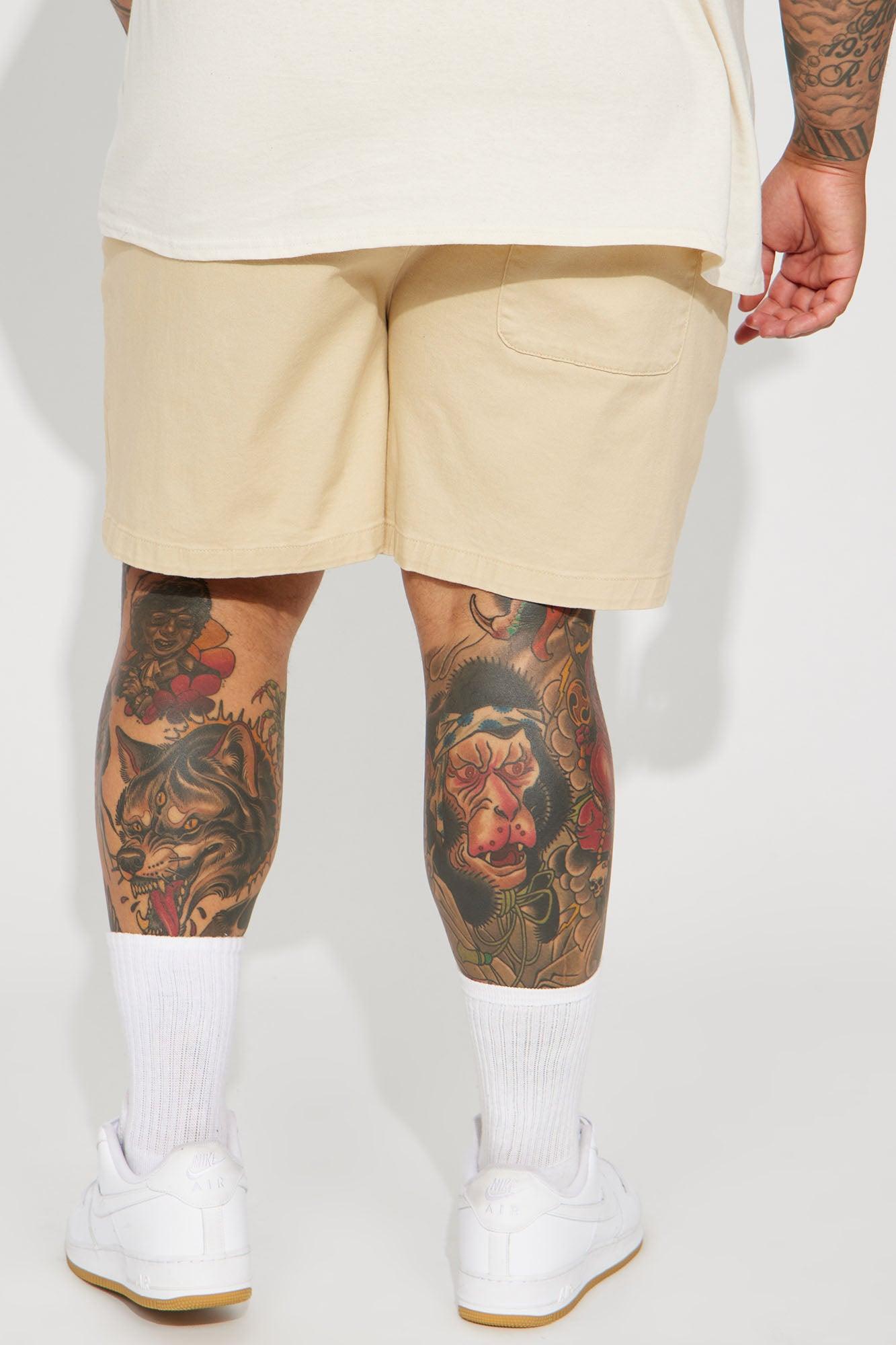 Twill Volley Shorts - Khaki Product Image