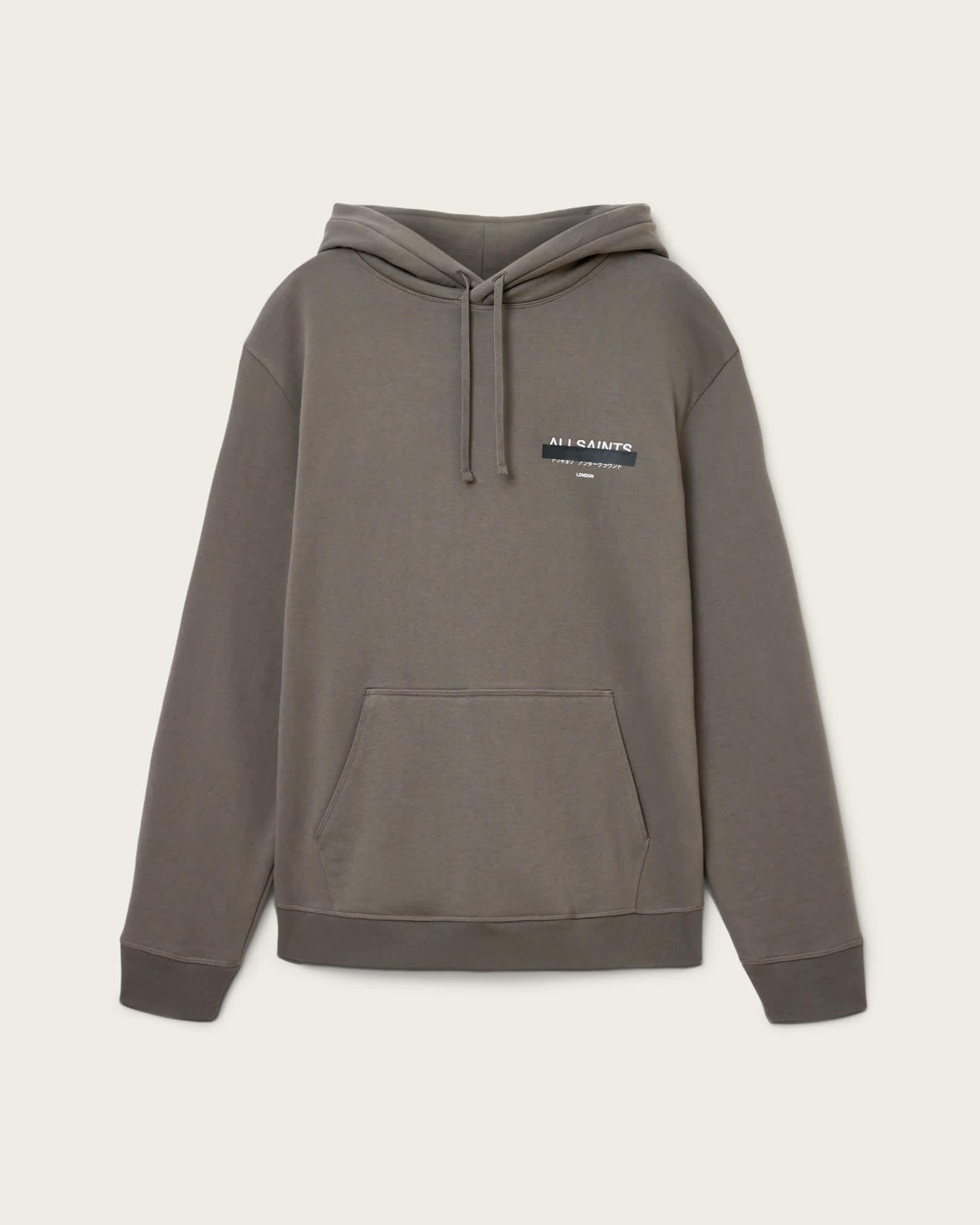 Redact Pullover Embroidered Logo Hoodie Forest Green | ALLSAINTS US Product Image