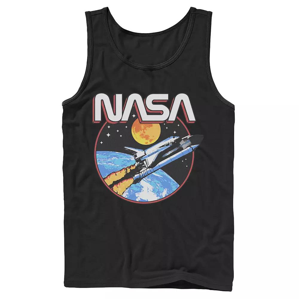 Men's NASA Retro Lift Off Space Graphic Tank Top,  Product Image