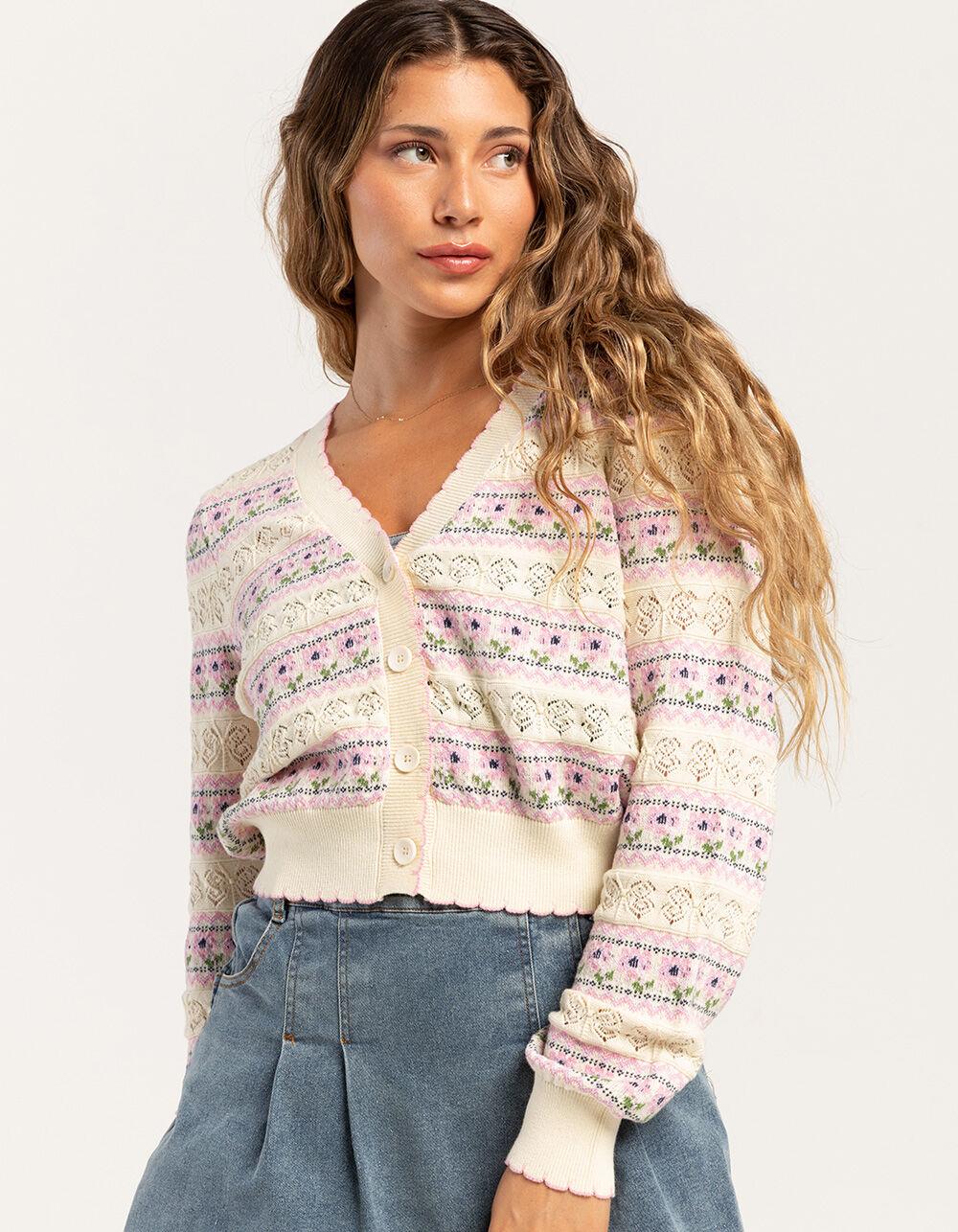 RSQ Womens Printed Floral Cardigan - MULTI Product Image