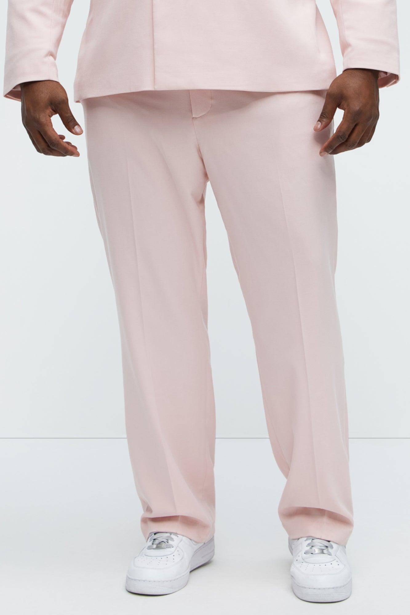 High Peak Straight Suit Trouser - Pink Product Image
