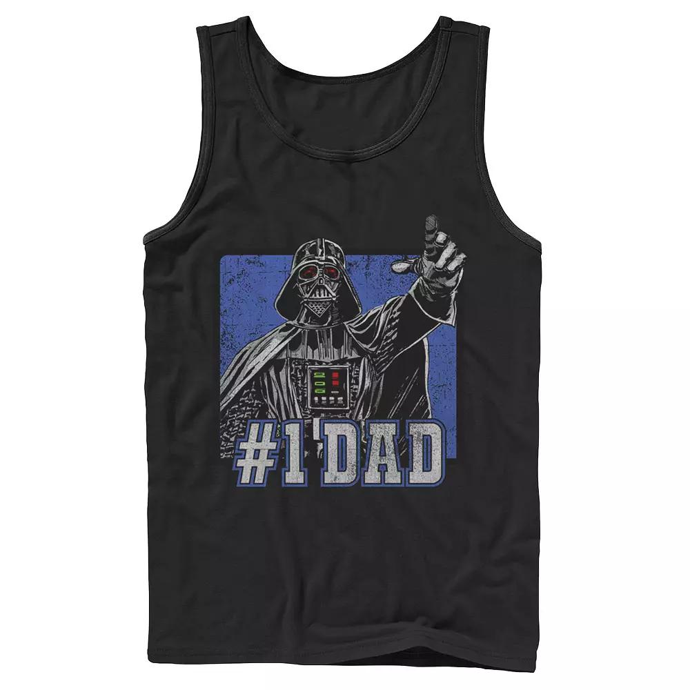 Men's Star Wars Darth Vader Number One Father Tank Top,  Product Image