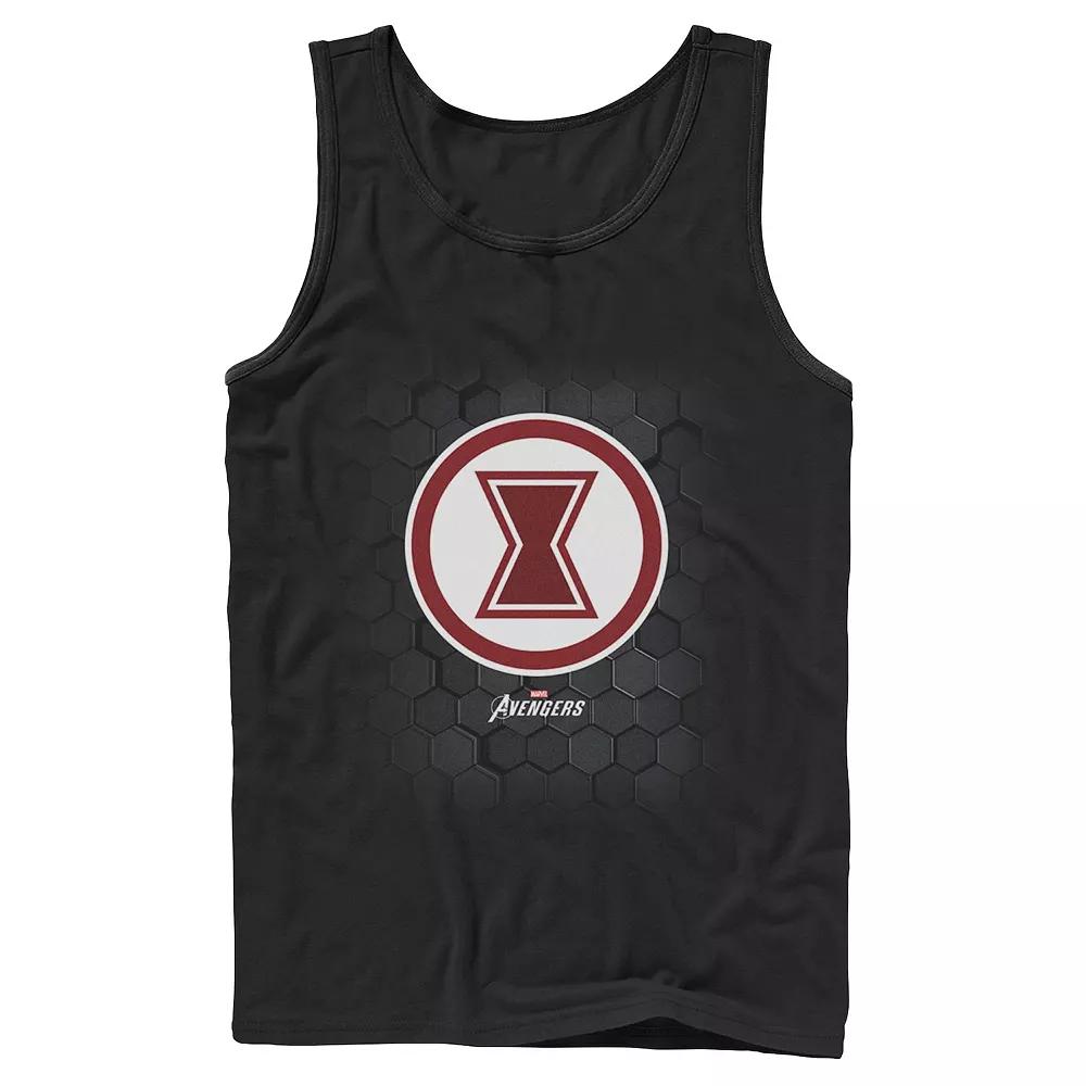 Men's Marvel Gamerverse Black Widow Symbol Hexagon Background Tank Top, Boy's,  Product Image