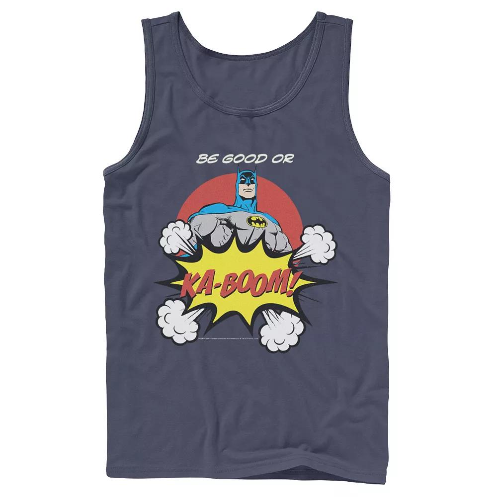 Men's DC Comics Batman Ka-Boom Pop Art Text Poster Tank Top,  Product Image