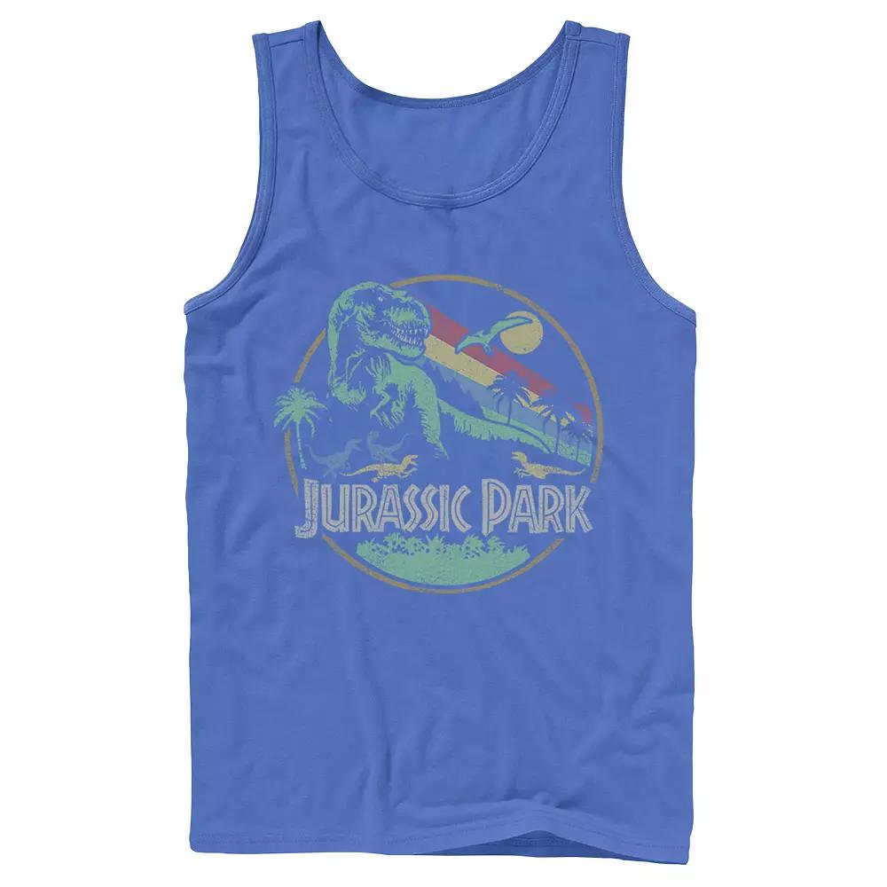 Men's Jurassic Park Kanji T Rex Outline Tank Top,  Product Image