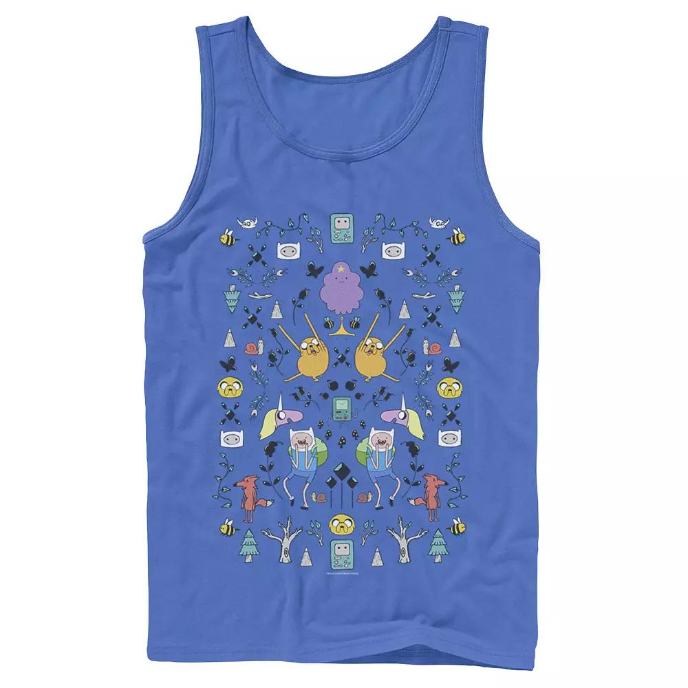 Men's Adventure Time Character Icon Collage Tank Top,  Product Image
