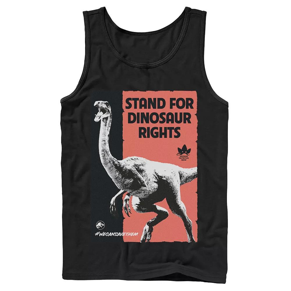 Men's Jurassic World Stand For Dinosaurs Poster Tank Top,  Product Image