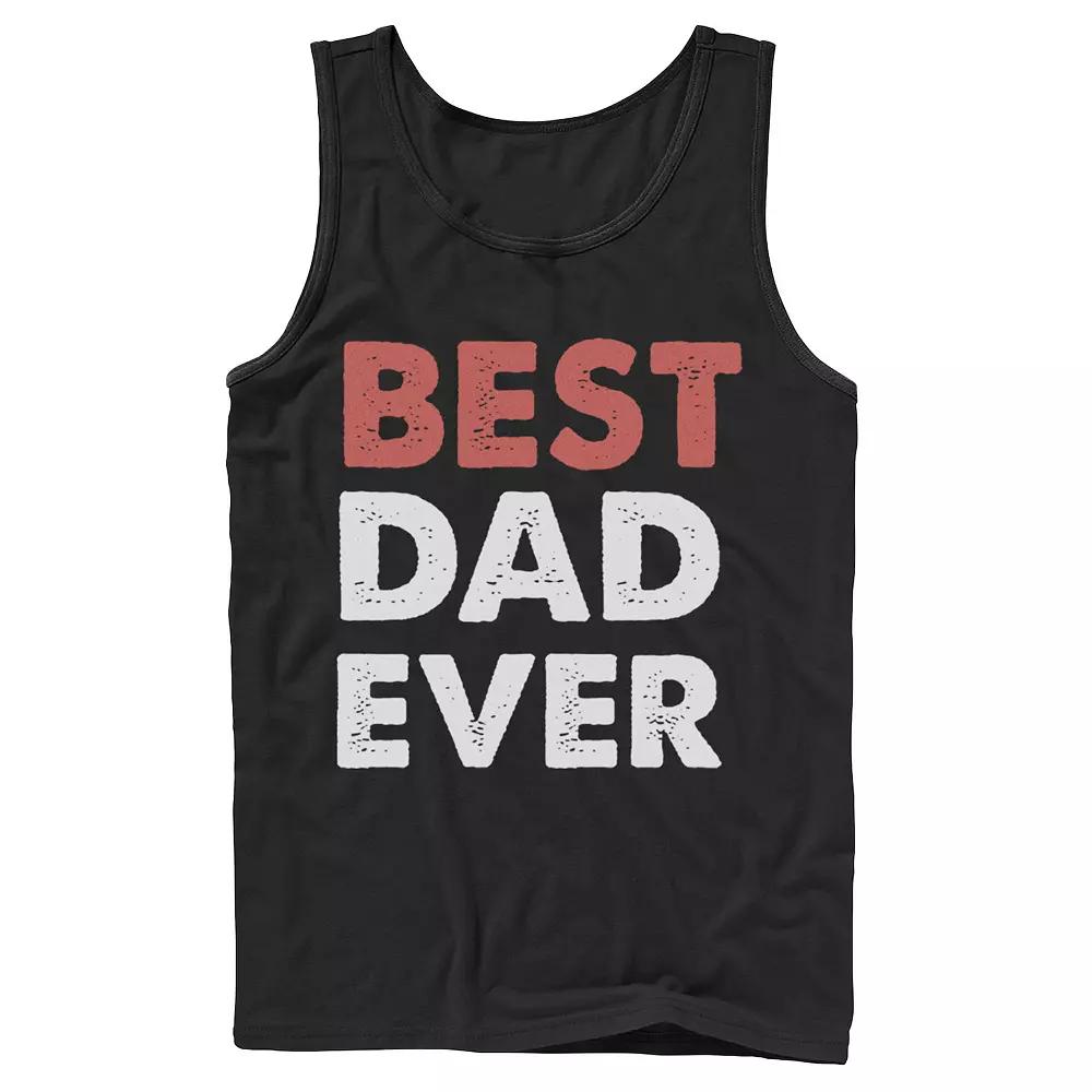 Men's Father's Day Best Dad Ever Status Tank Top,  Product Image