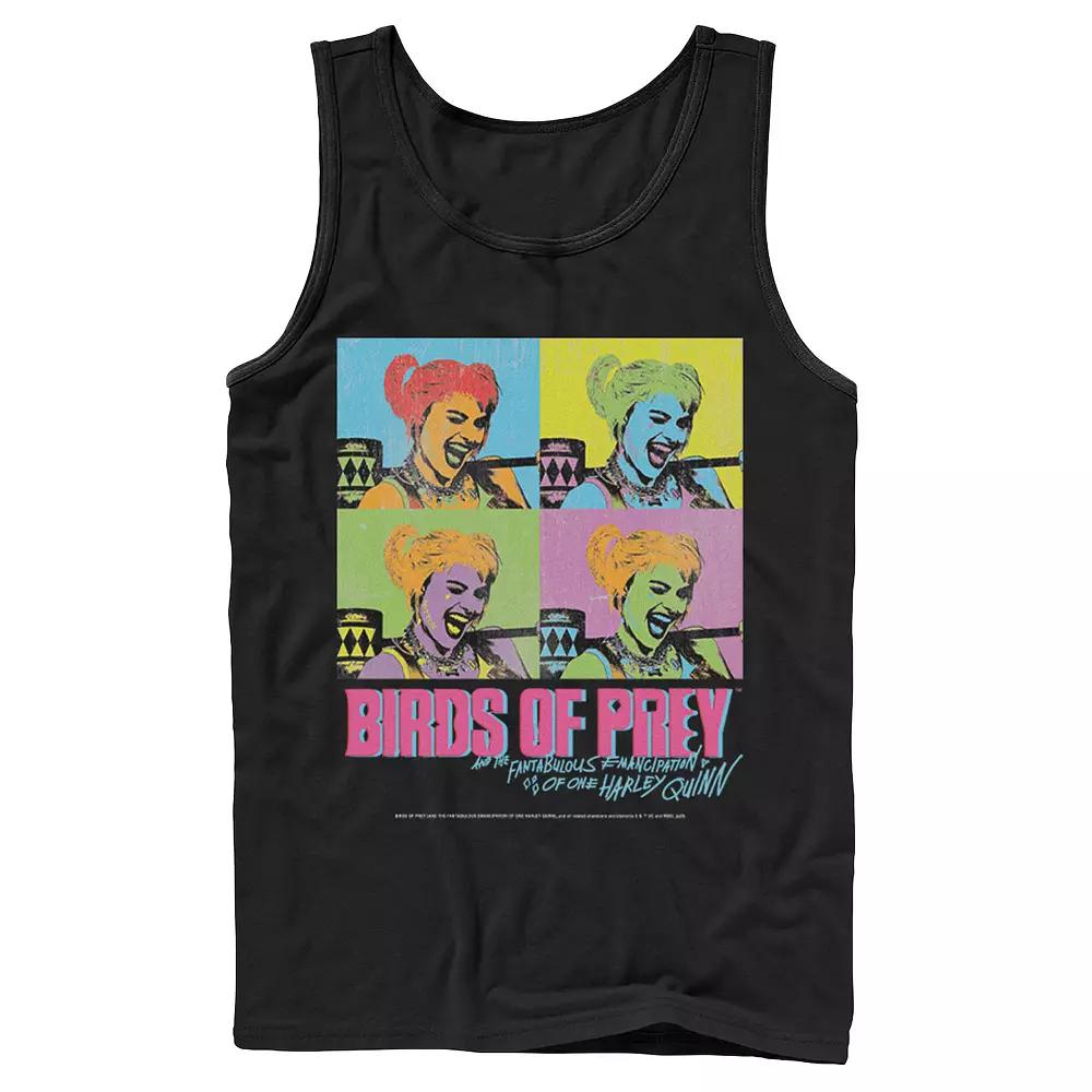 Men's DC Comics Birds Of Prey Harley Quinn Pop Art Panels Tank Top,  Product Image