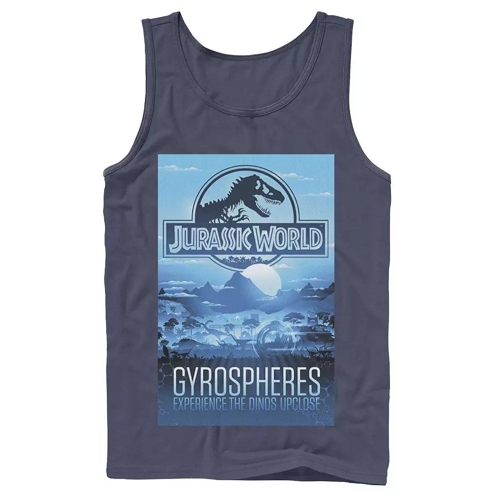 Men's Jurassic World Gyrospheres Tour Park Poster Graphic Tank Top,  Product Image