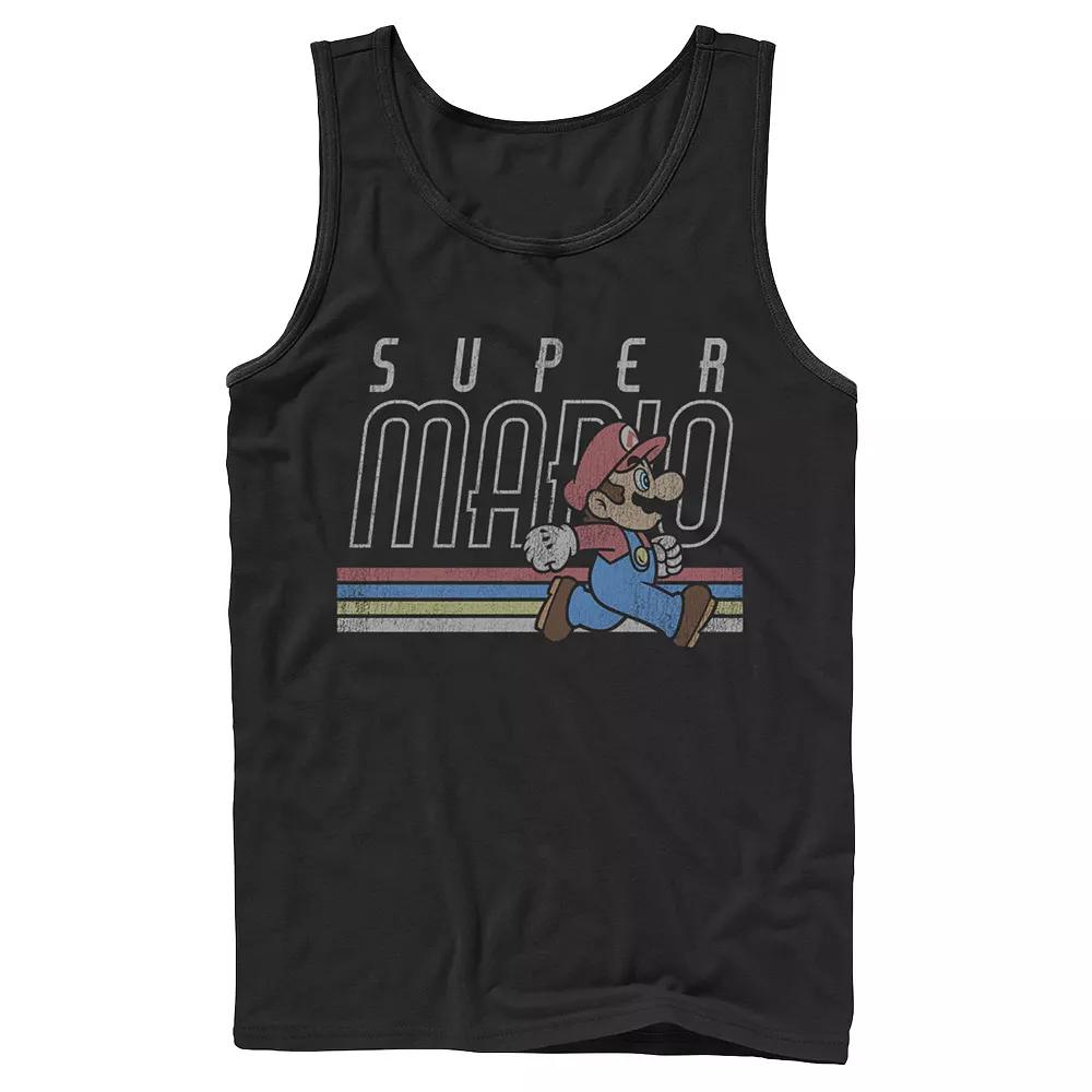 Men's Nintendo Super Mario Retro Rainbow Tank Top,  Product Image