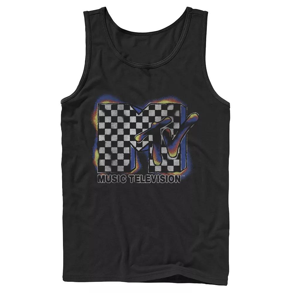 Men's MTV Music Television Burnt Checker Logo Tank Top, Boy's,  Product Image