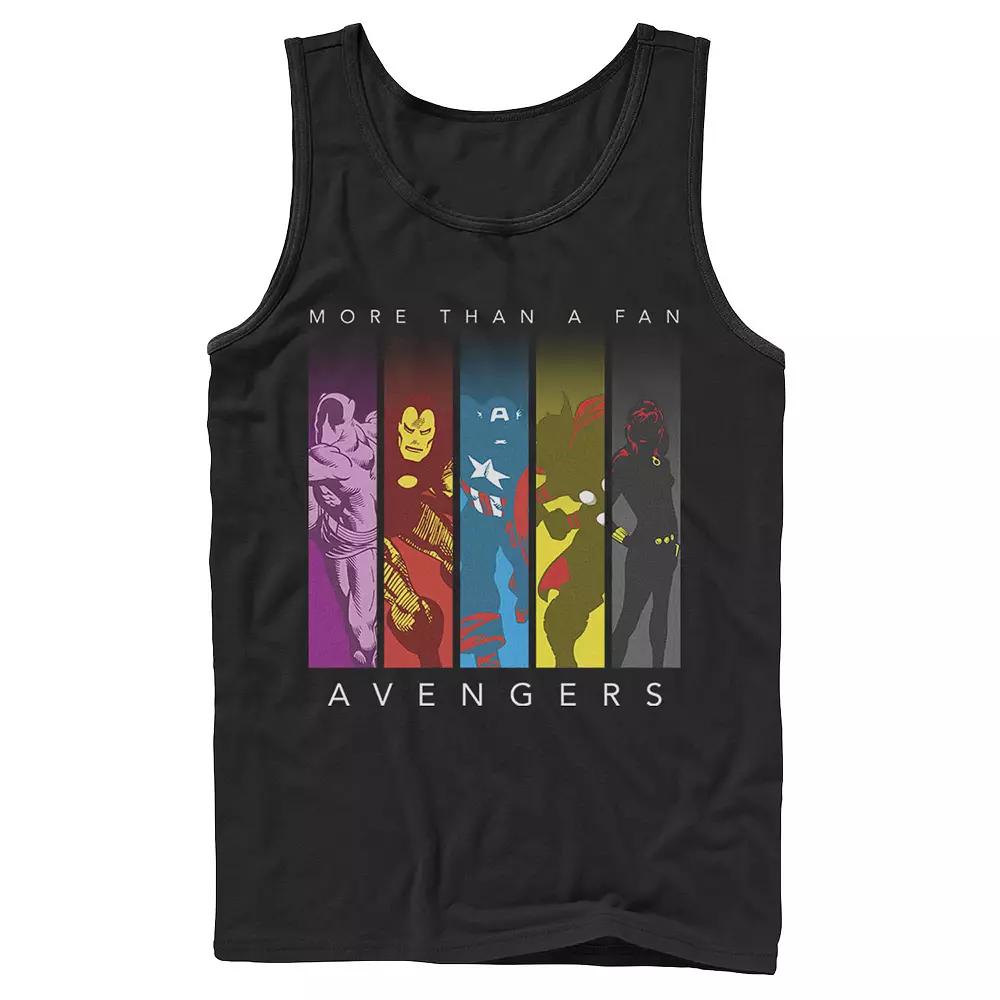 Men's Marvel Avengers More Than A Fan Colorful Panel Silhouette Tank Top, Boy's,  Product Image