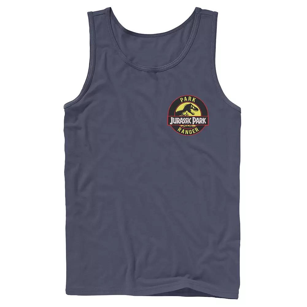 Men's Jurassic Park Neon Gradient Scene Tank Top,  Product Image
