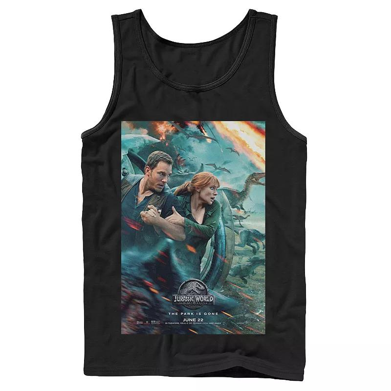 Men's Jurassic World Two Owen Claire Movie Poster Tank Top,  Product Image