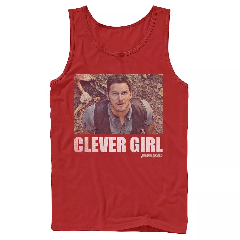 Men's Jurassic World Clever Girl Owen Movie Still Graphic Tank Top,  Product Image