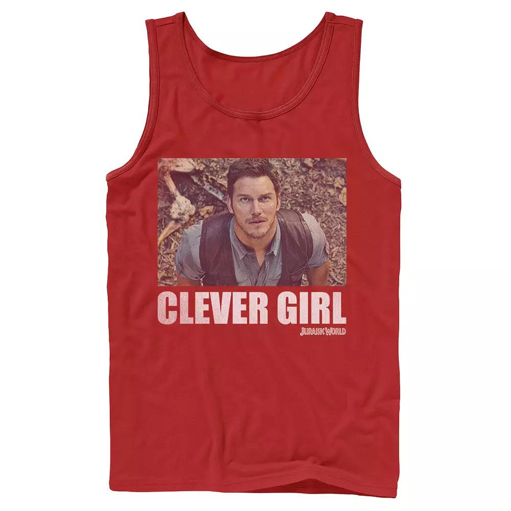 Men's Jurassic World Clever Girl Owen Movie Still Graphic Tank Top,  Product Image