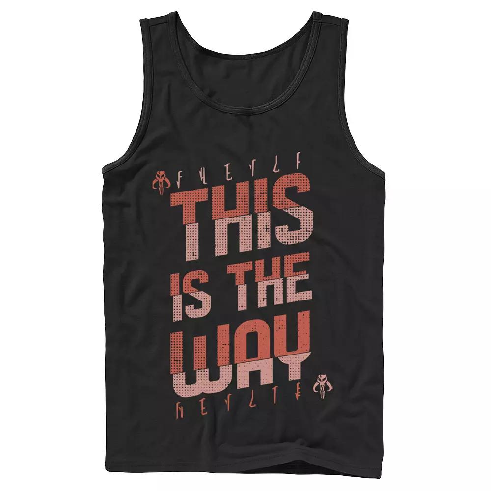 Men's Star Wars The Mandalorian This Is The Way Split Design Tank Top,  Product Image